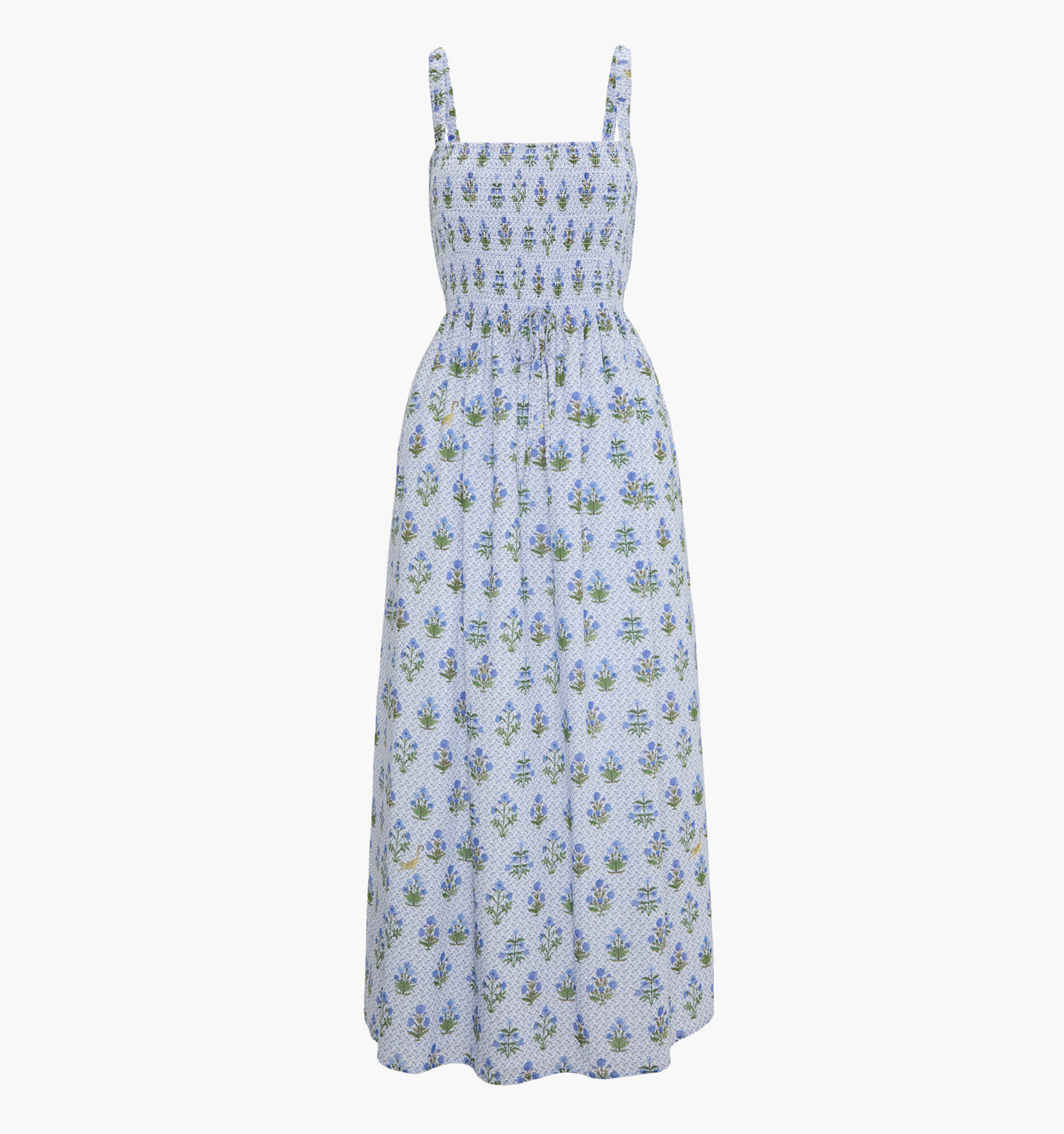 The Anita Nap Dress - Blue Block Print