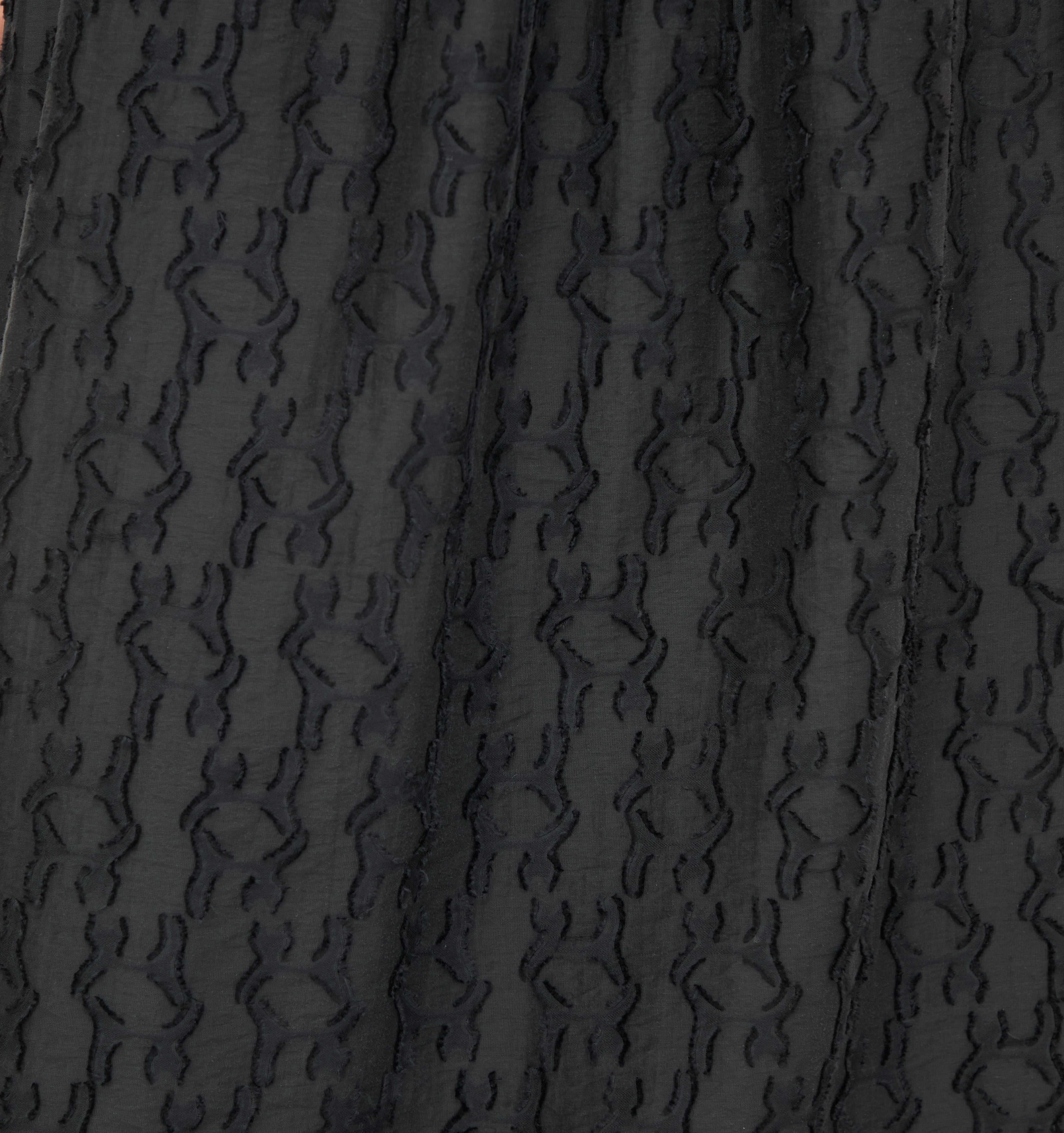  Black Fil Coupé Fabric color: Black Fil Coupé