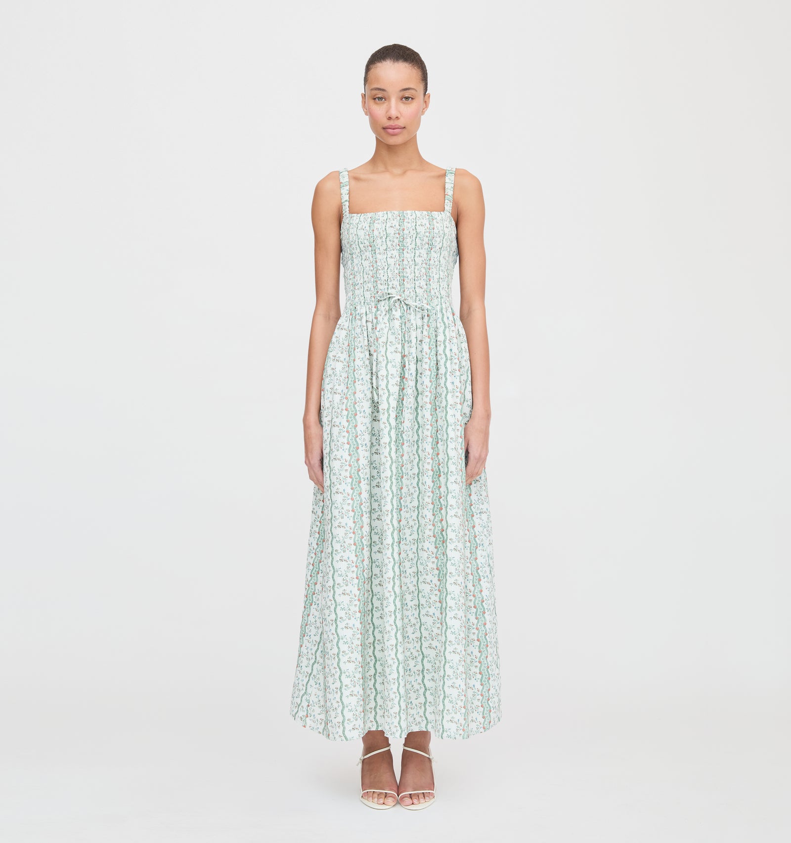 The Anita Nap Dress - Green Provence Floral