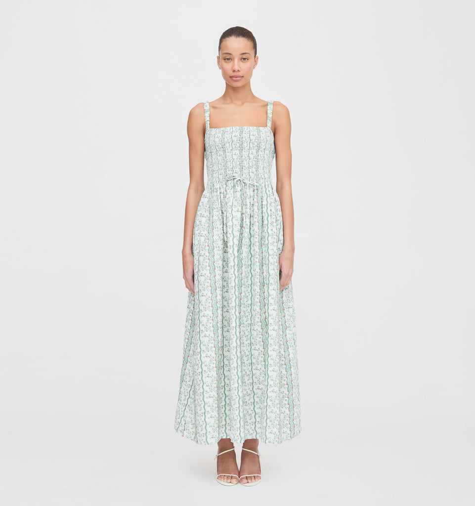 【ポーラチュカ】house on the hill Dress The Anita Nap Dress - Green Provence Floral – Hill House Home