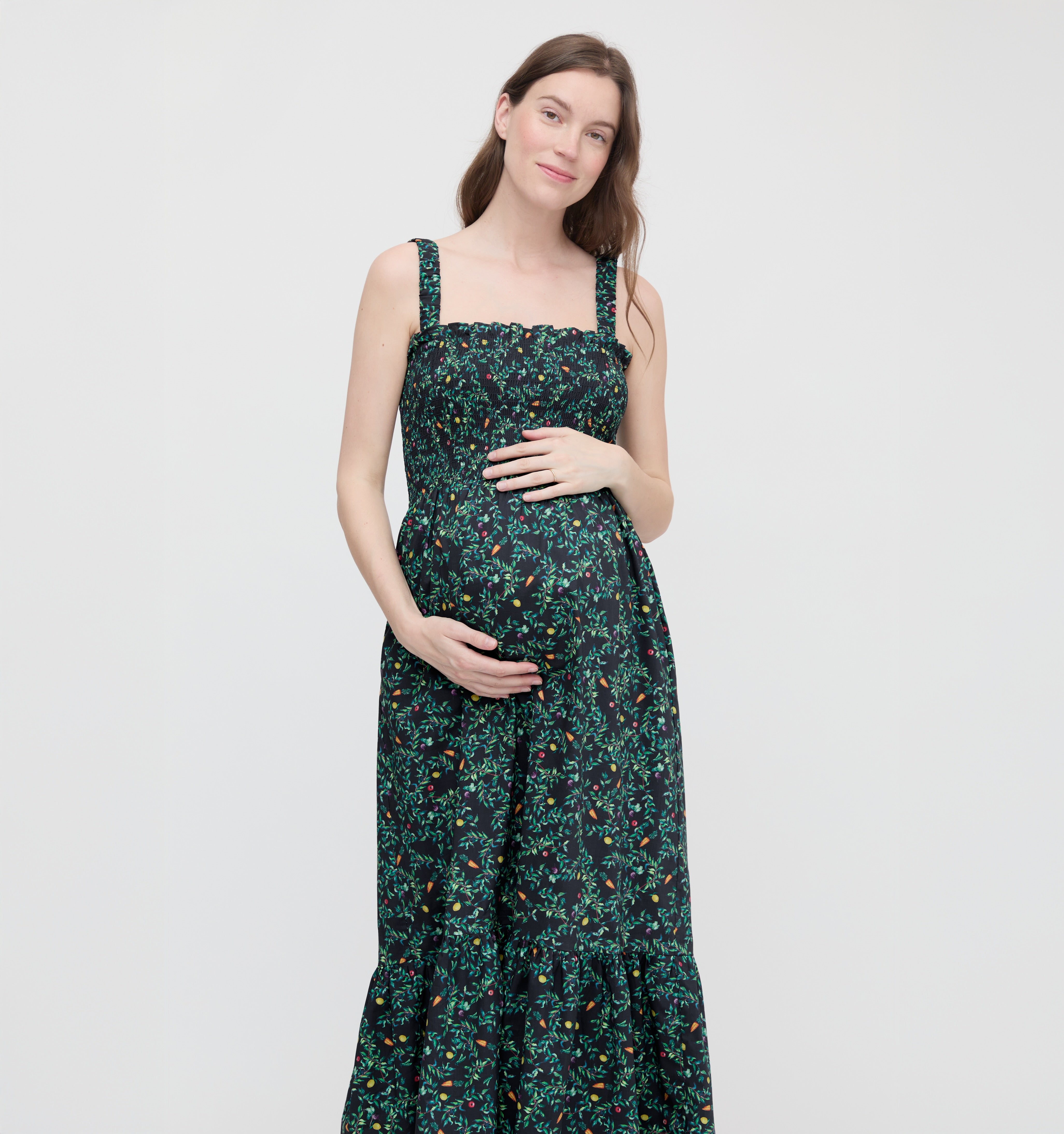 The Maternity Anjuli Nap Dress - Midnight Garden – Hill House Home