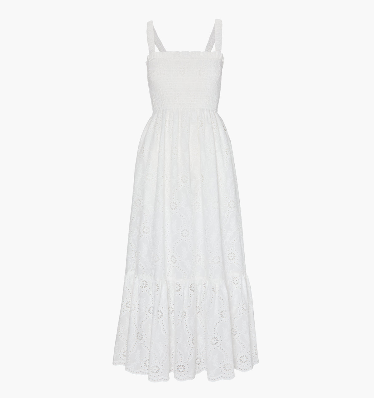 The Anjuli Nap Dress - White Trellis Broderie