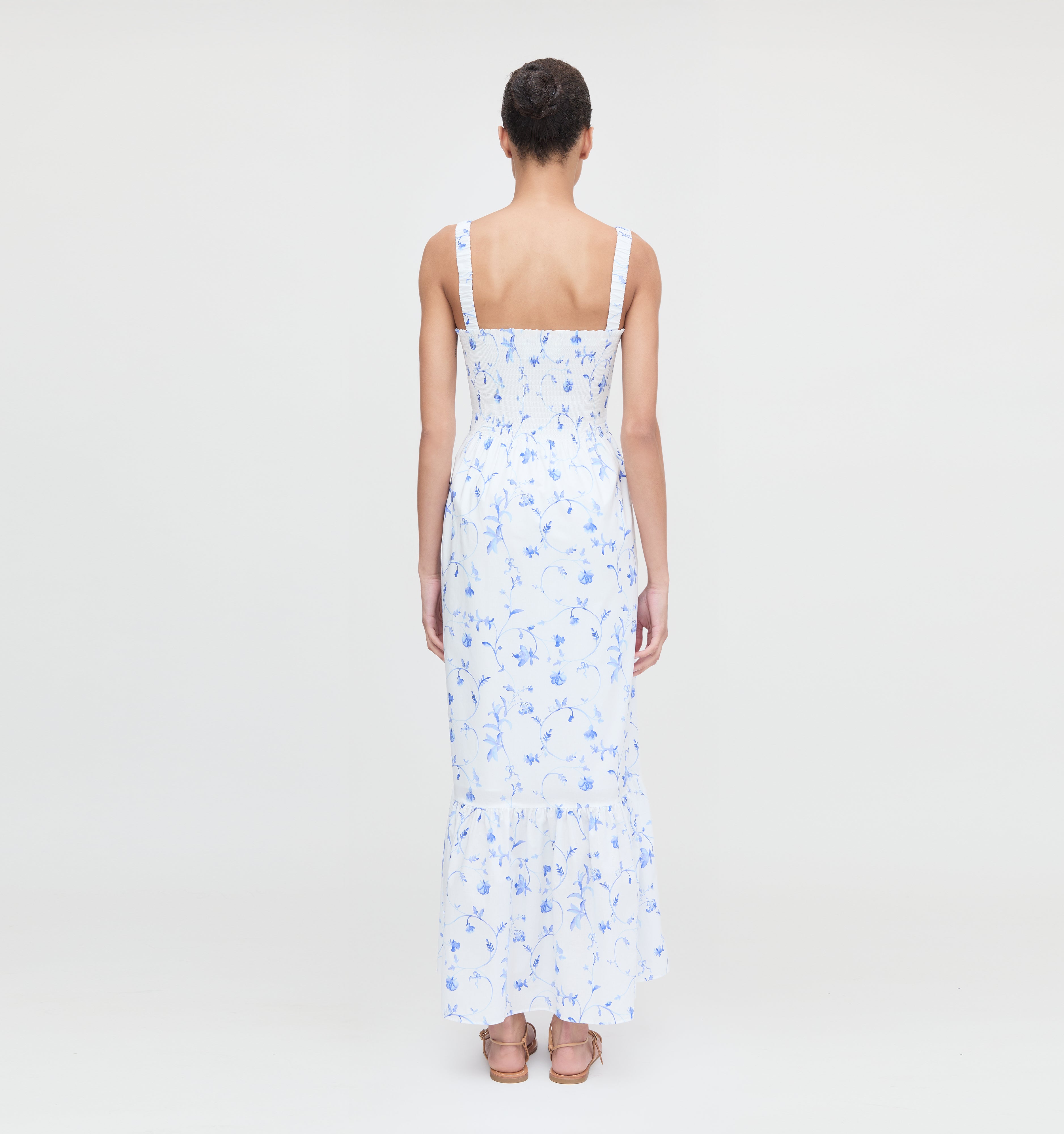 The Anjuli Nap Dress - Blue Botanical