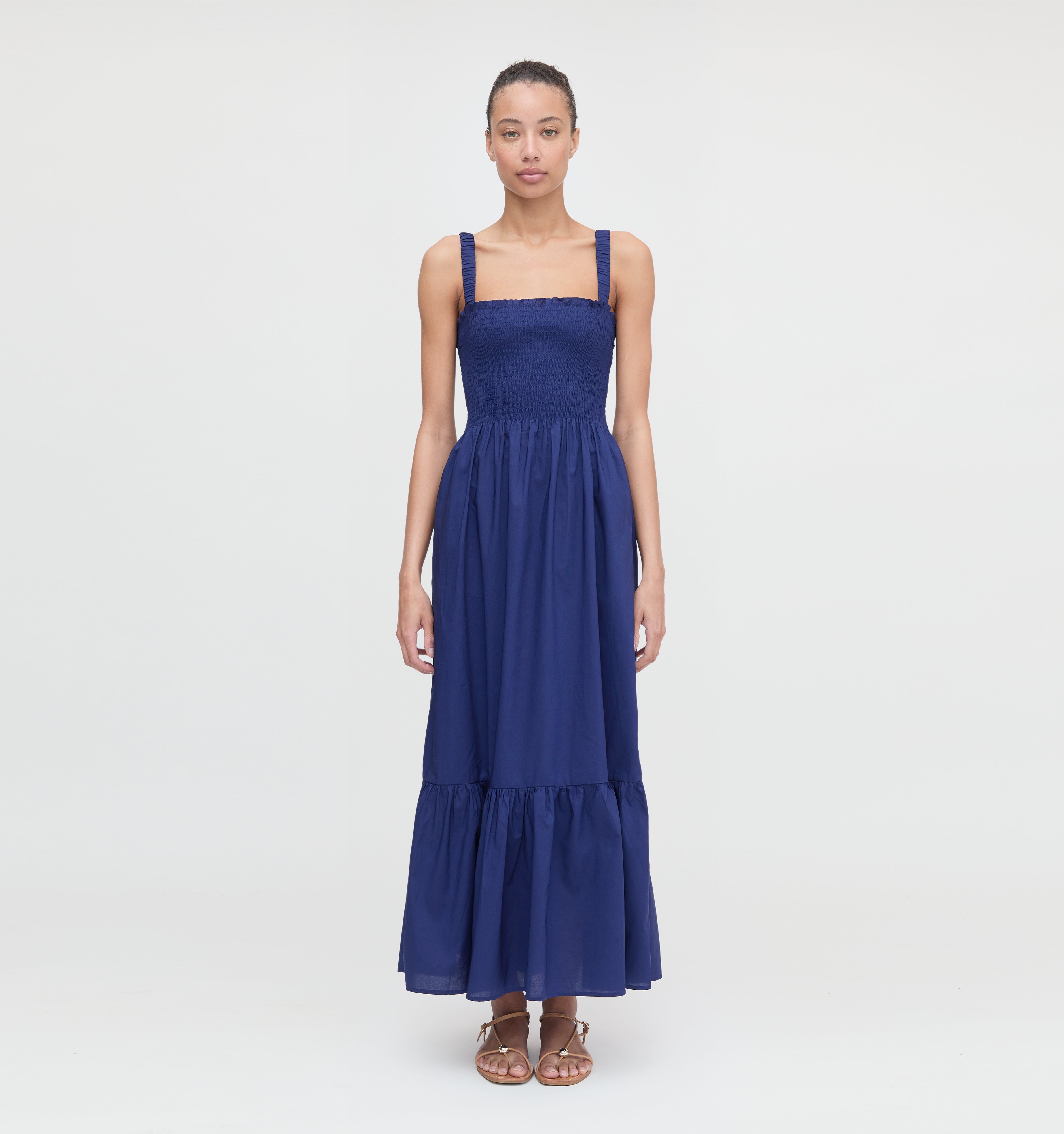 The Anjuli Nap Dress - Navy Cotton