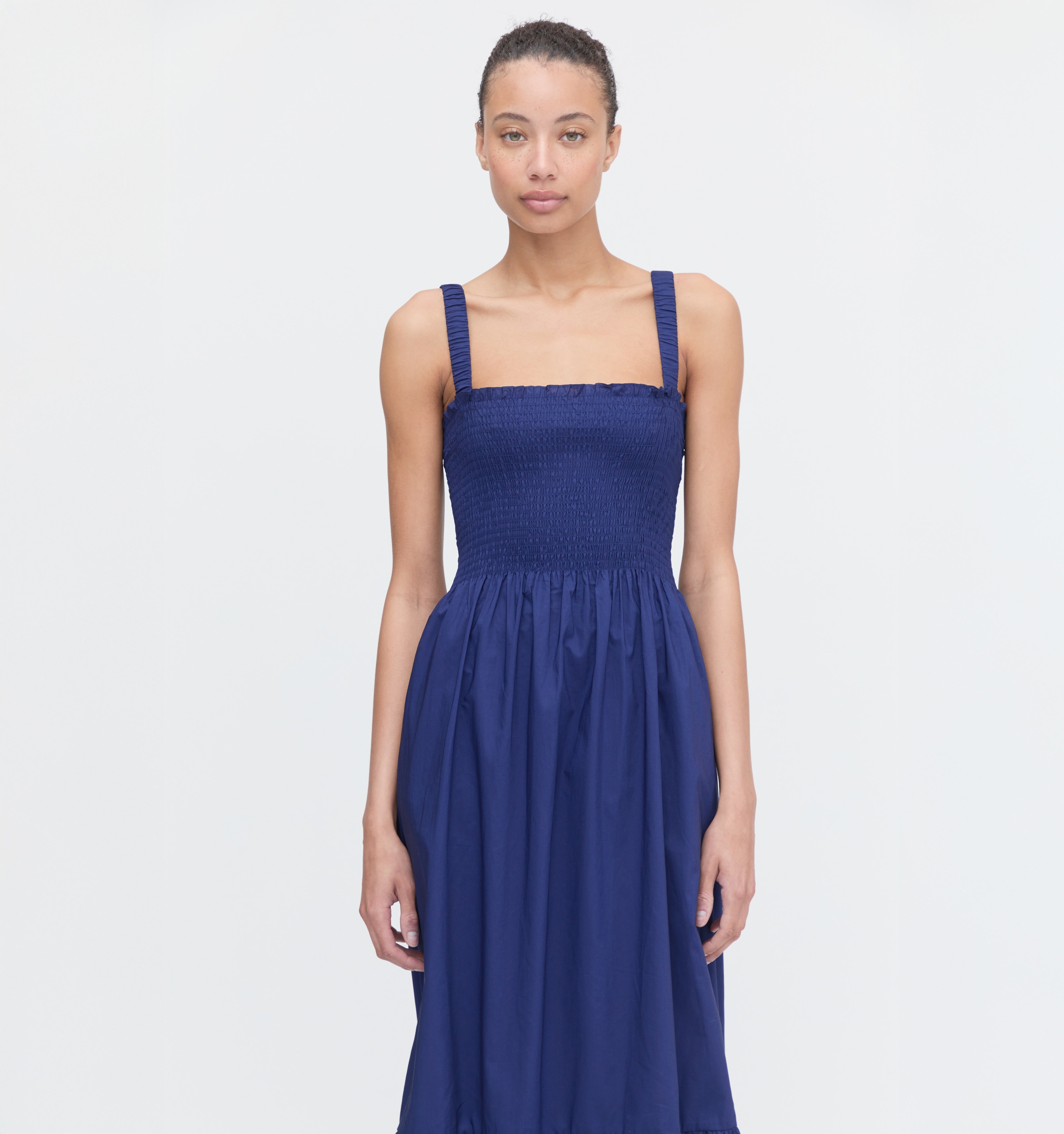 The Anjuli Nap Dress - Navy Cotton