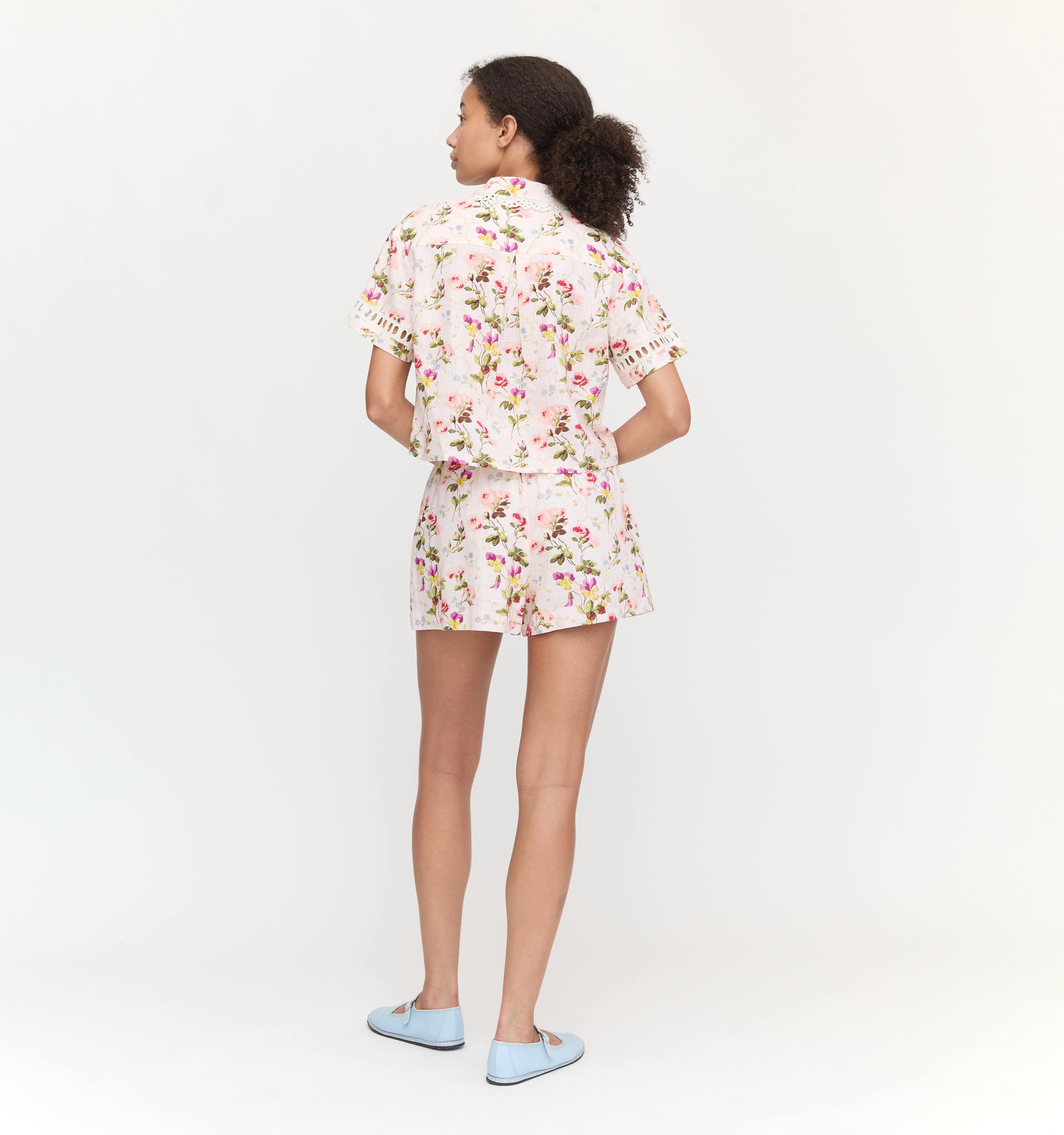 The Audrey Shorts - Pink Bluebonnet