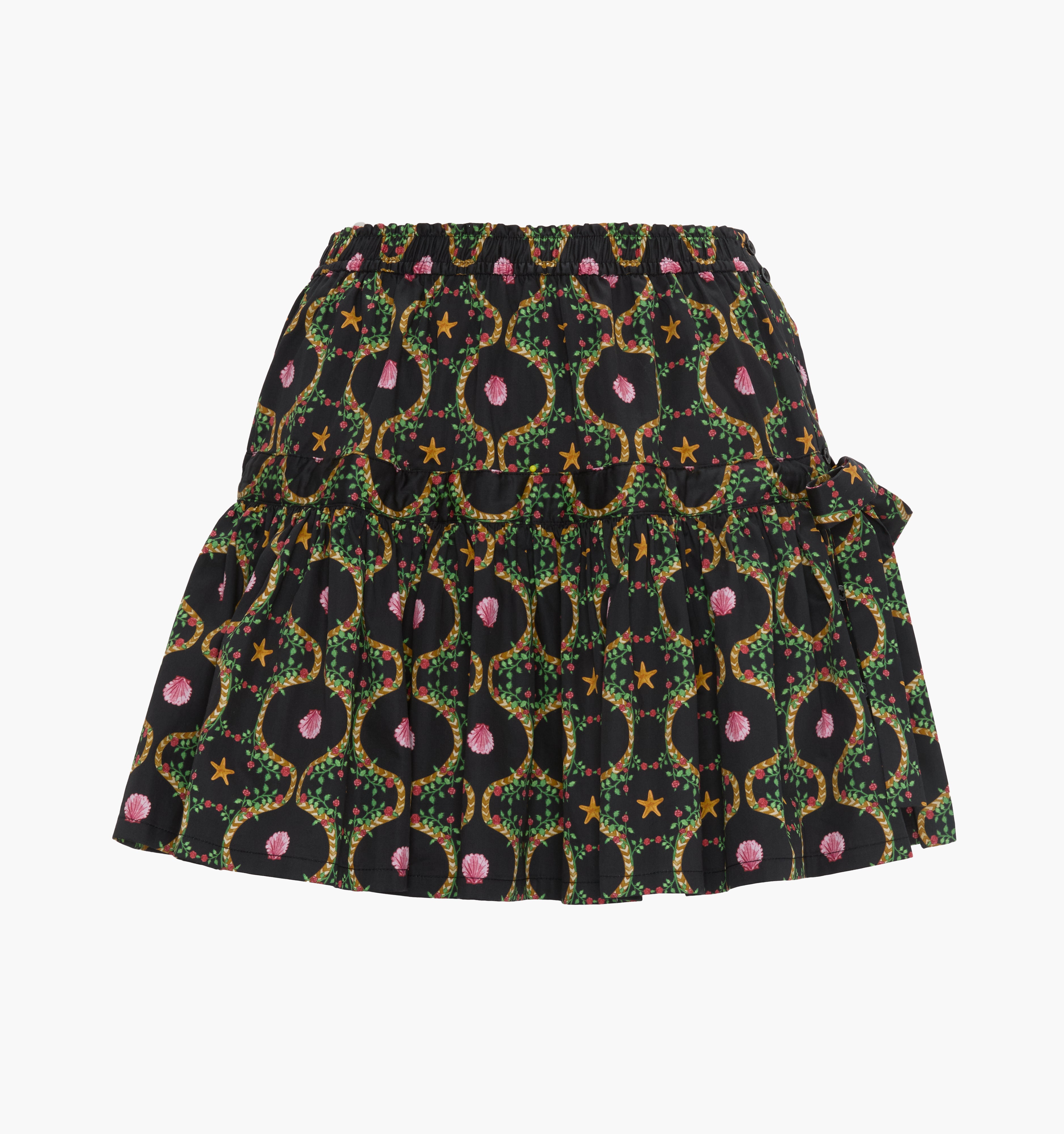 The Chelsea Skirt - Black Cisco Trellis