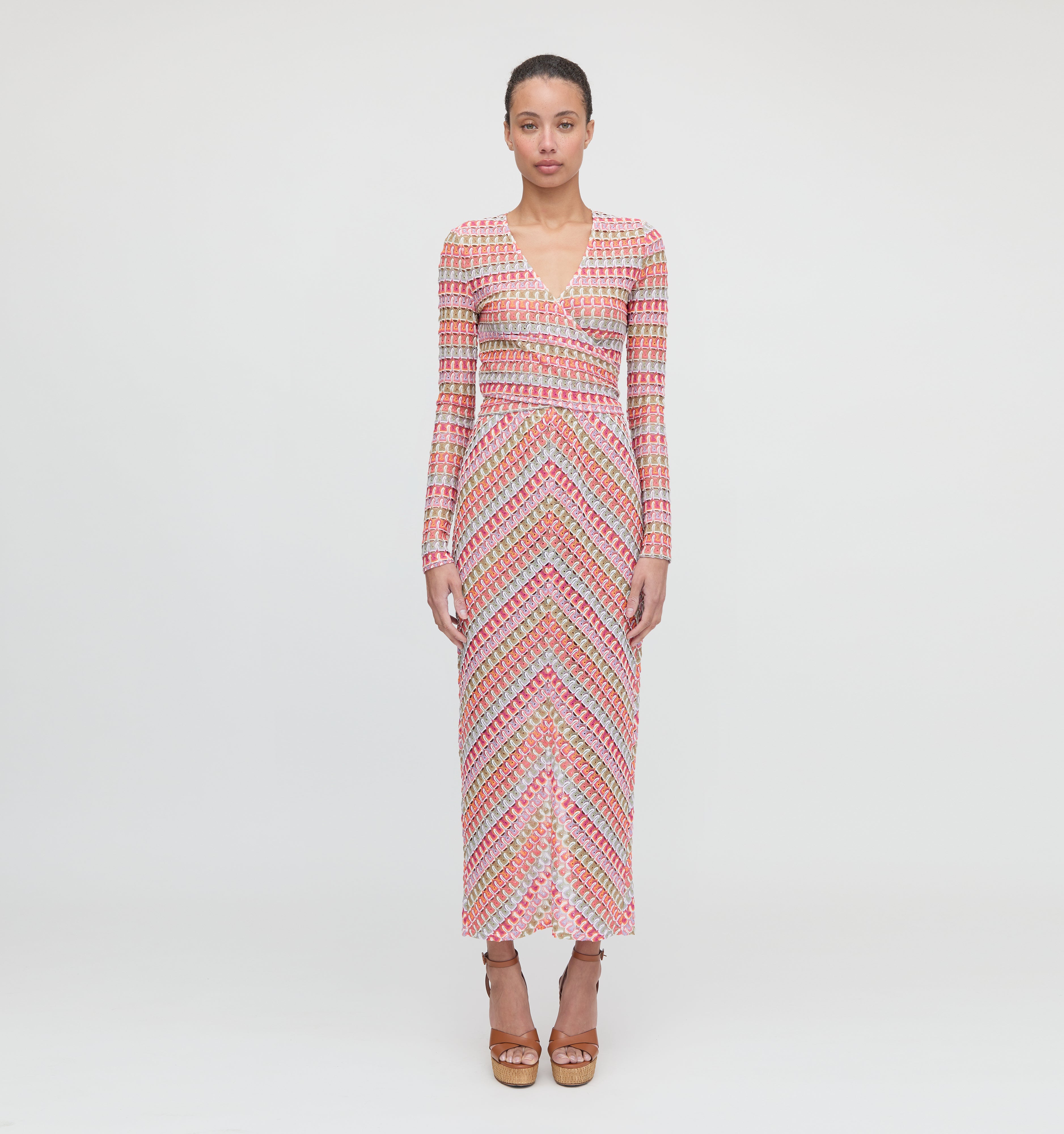 The Zoey Maxi Skirt - Pastel Crochet Knit