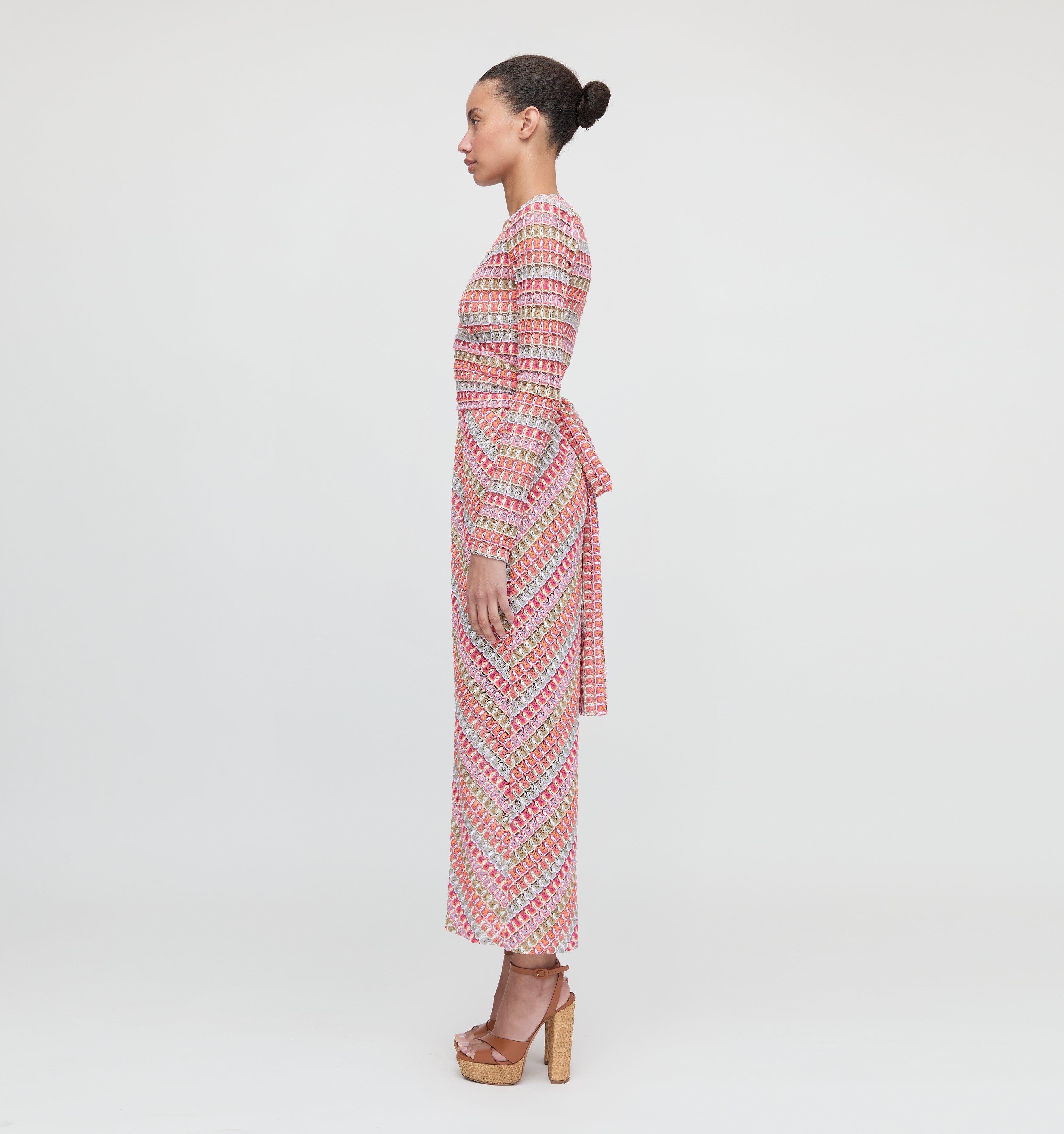 The Zoey Maxi Skirt - Pastel Crochet Knit