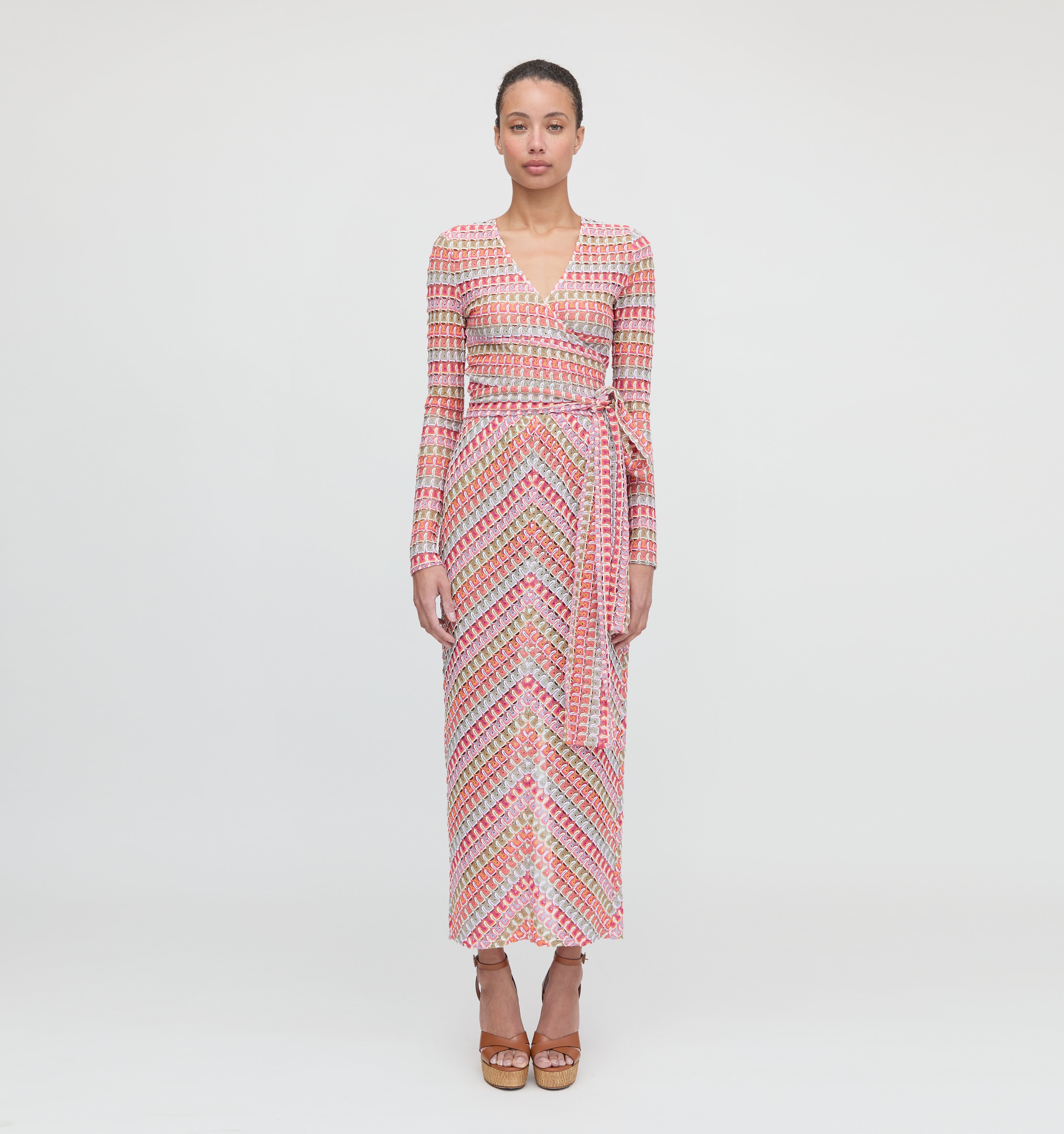 The Zoey Maxi Skirt - Pastel Crochet Knit