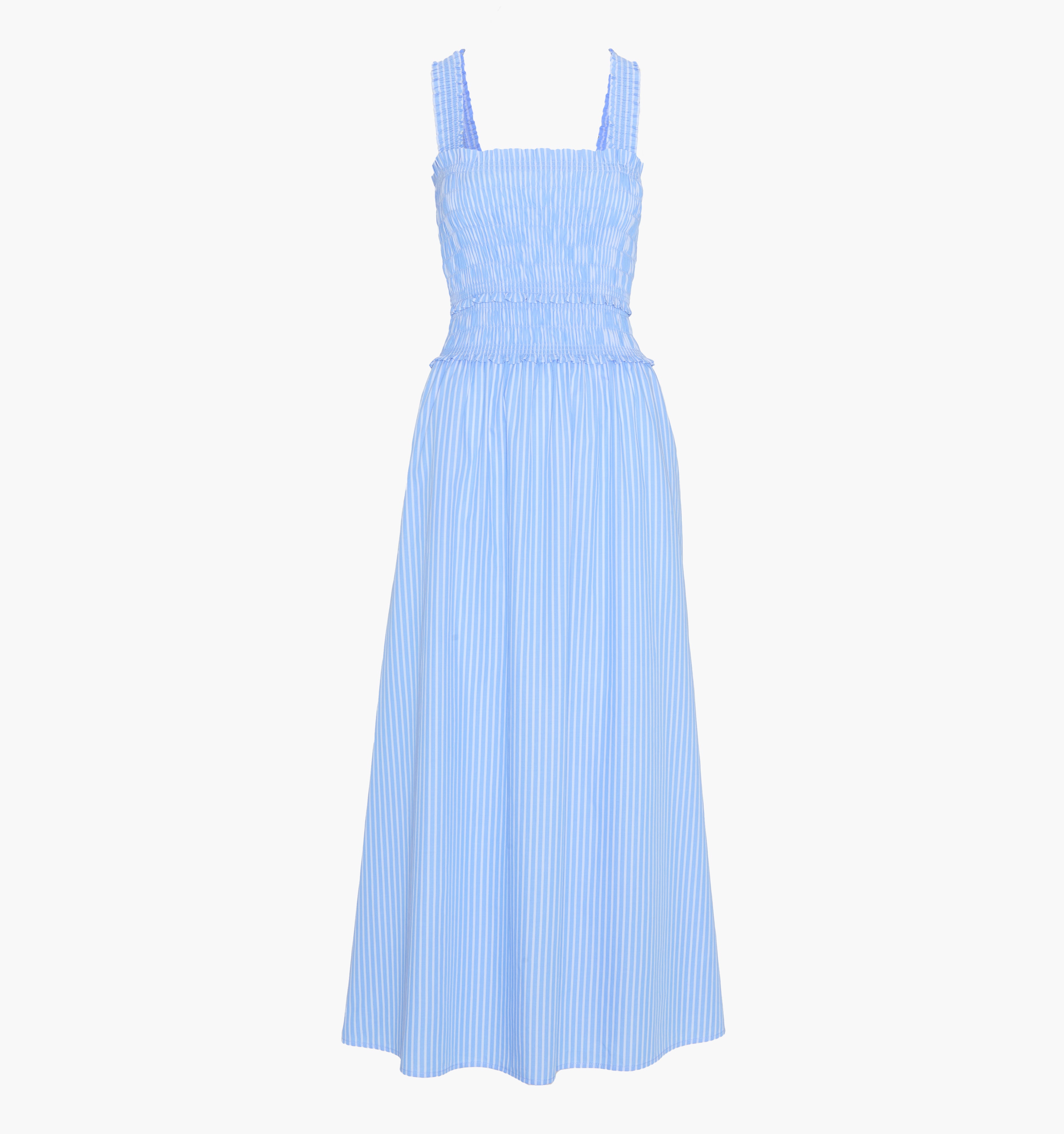 The Azalea Maxi Nap Dress - Blue Stripe – Hill House Home
