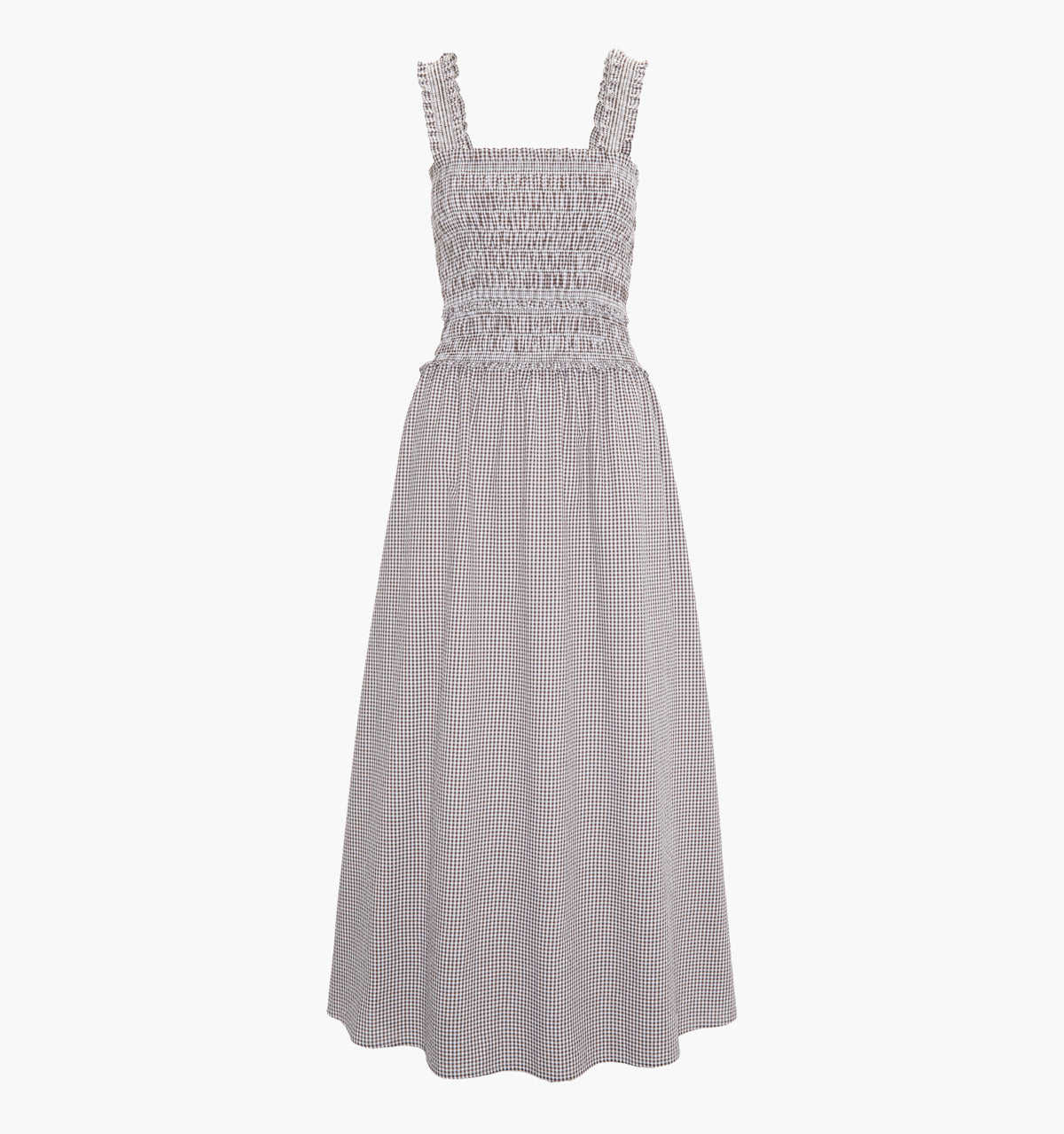 The Azalea Maxi Nap Dress - Chocolate Gingham – Hill House Home