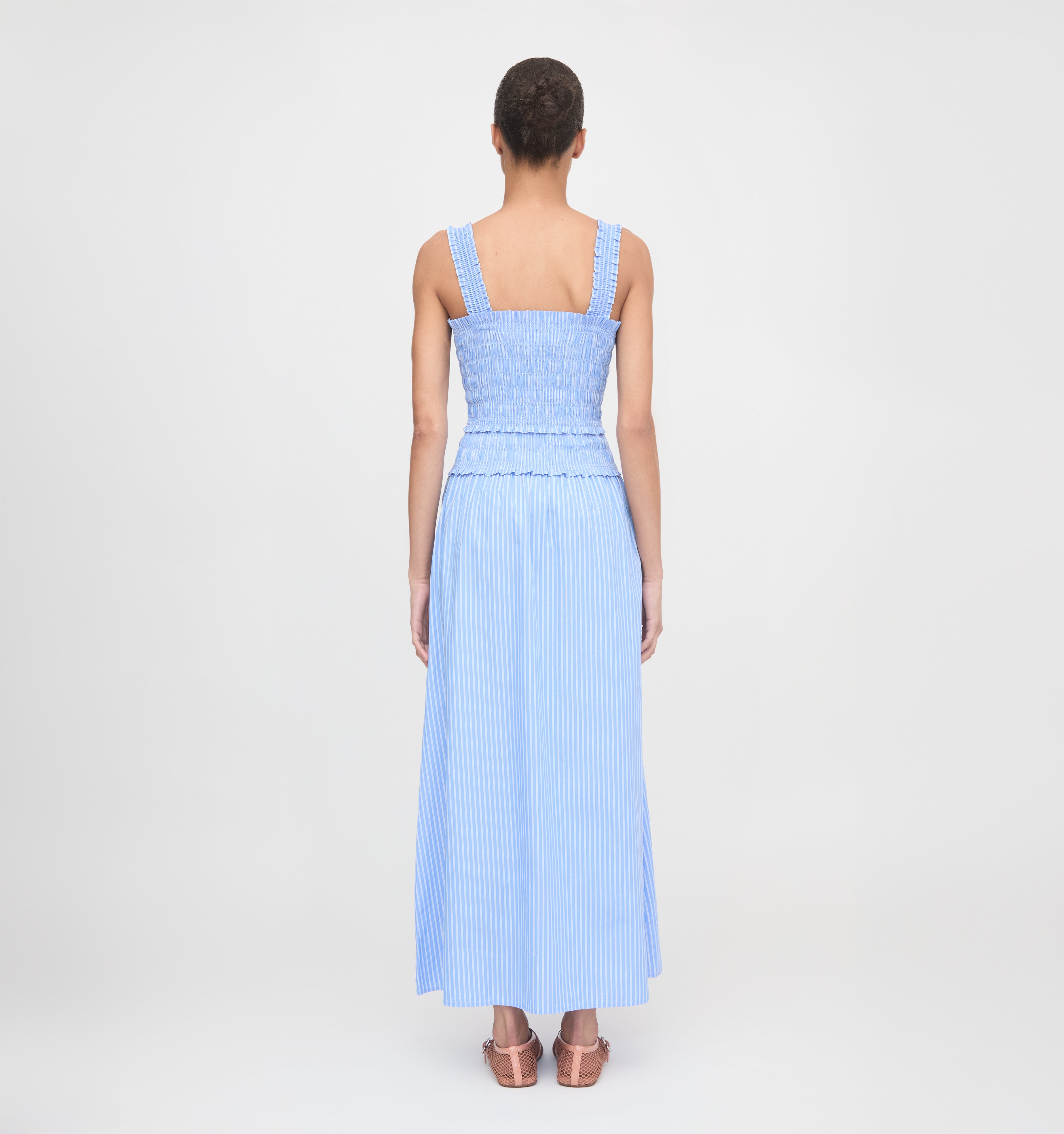 The Azalea Maxi Nap Dress - Blue Stripe