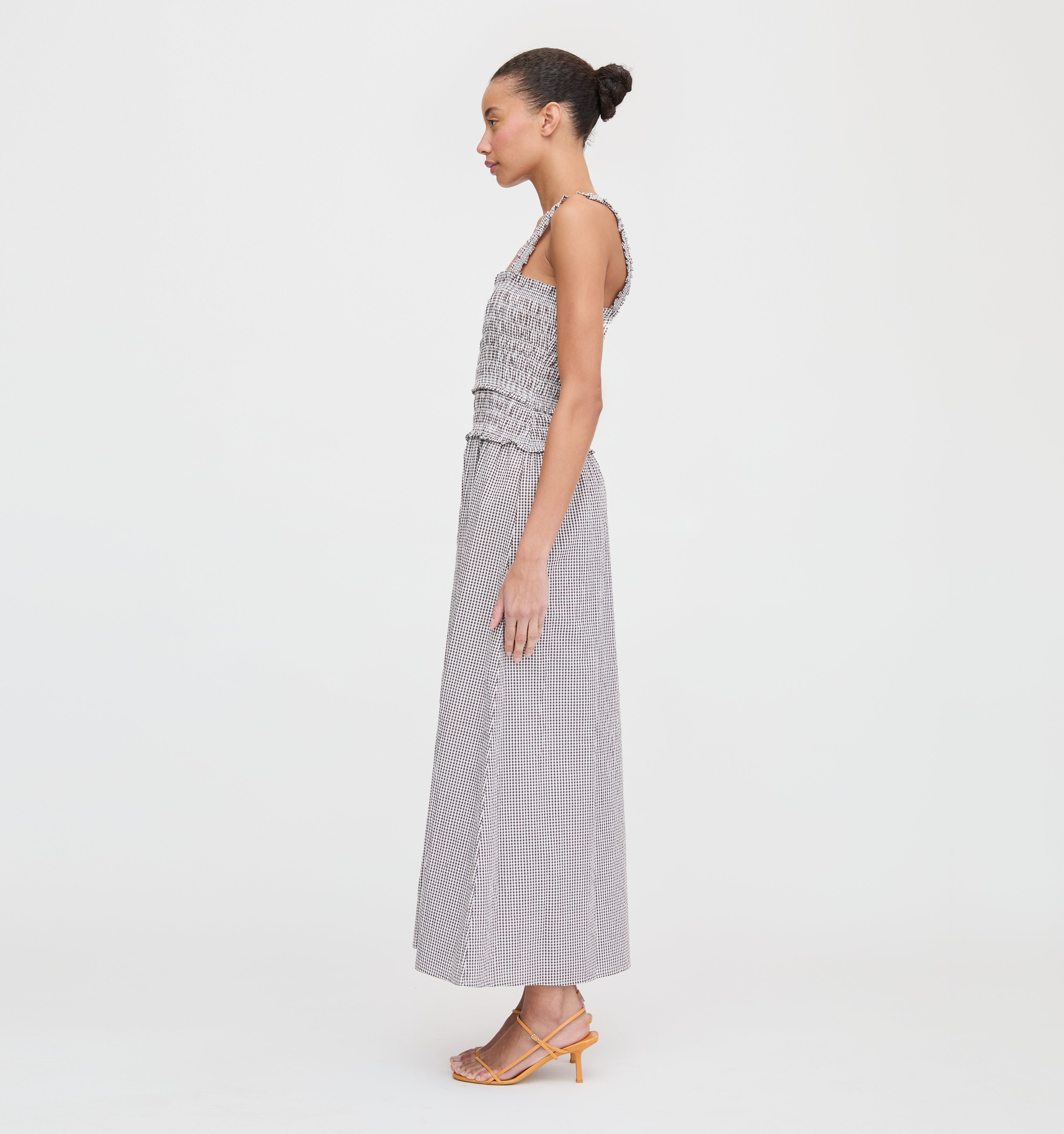 The Azalea Maxi Nap Dress - Chocolate Gingham – Hill House Home