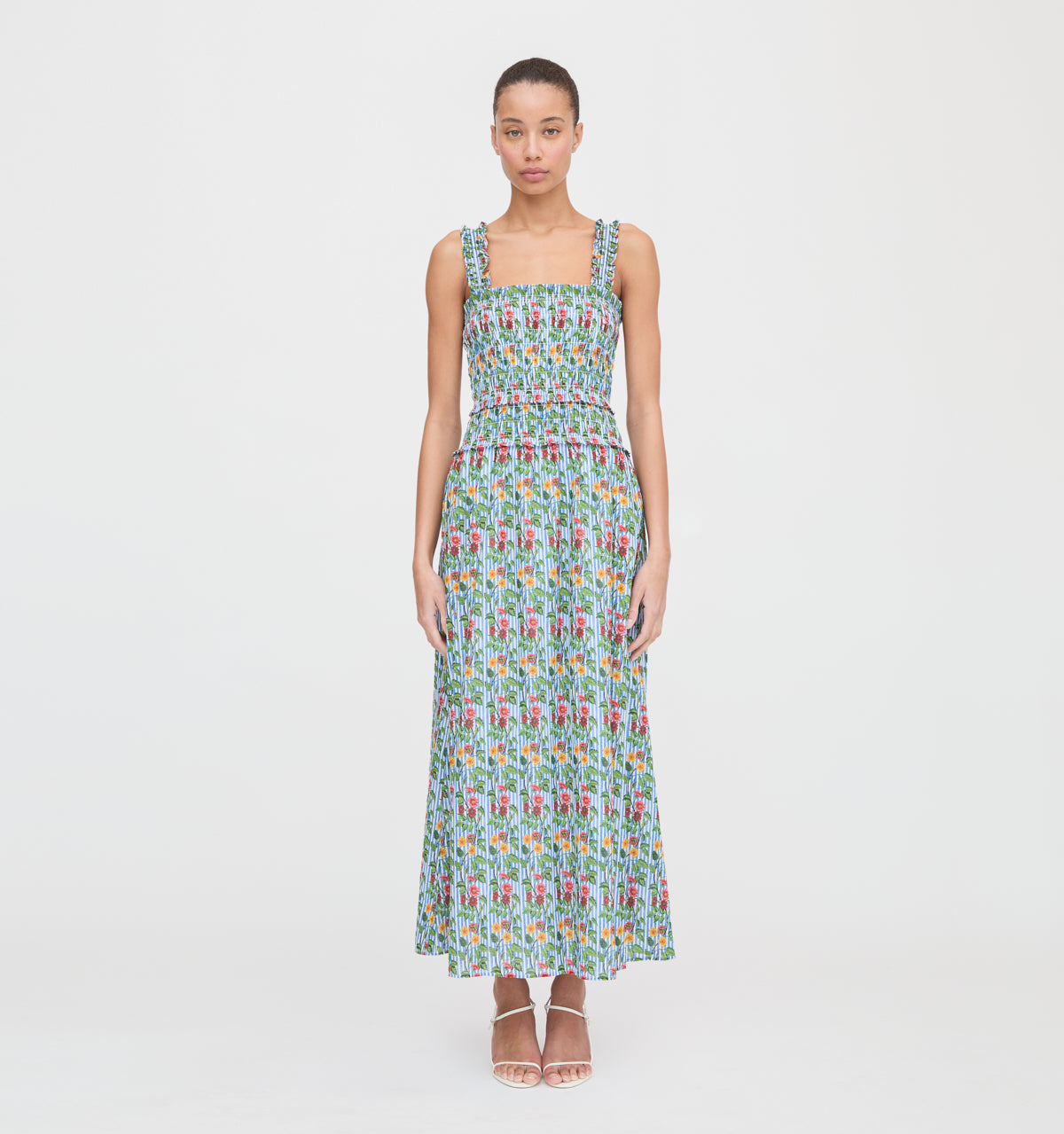 The Azalea Maxi Nap Dress - Geranium Stripe