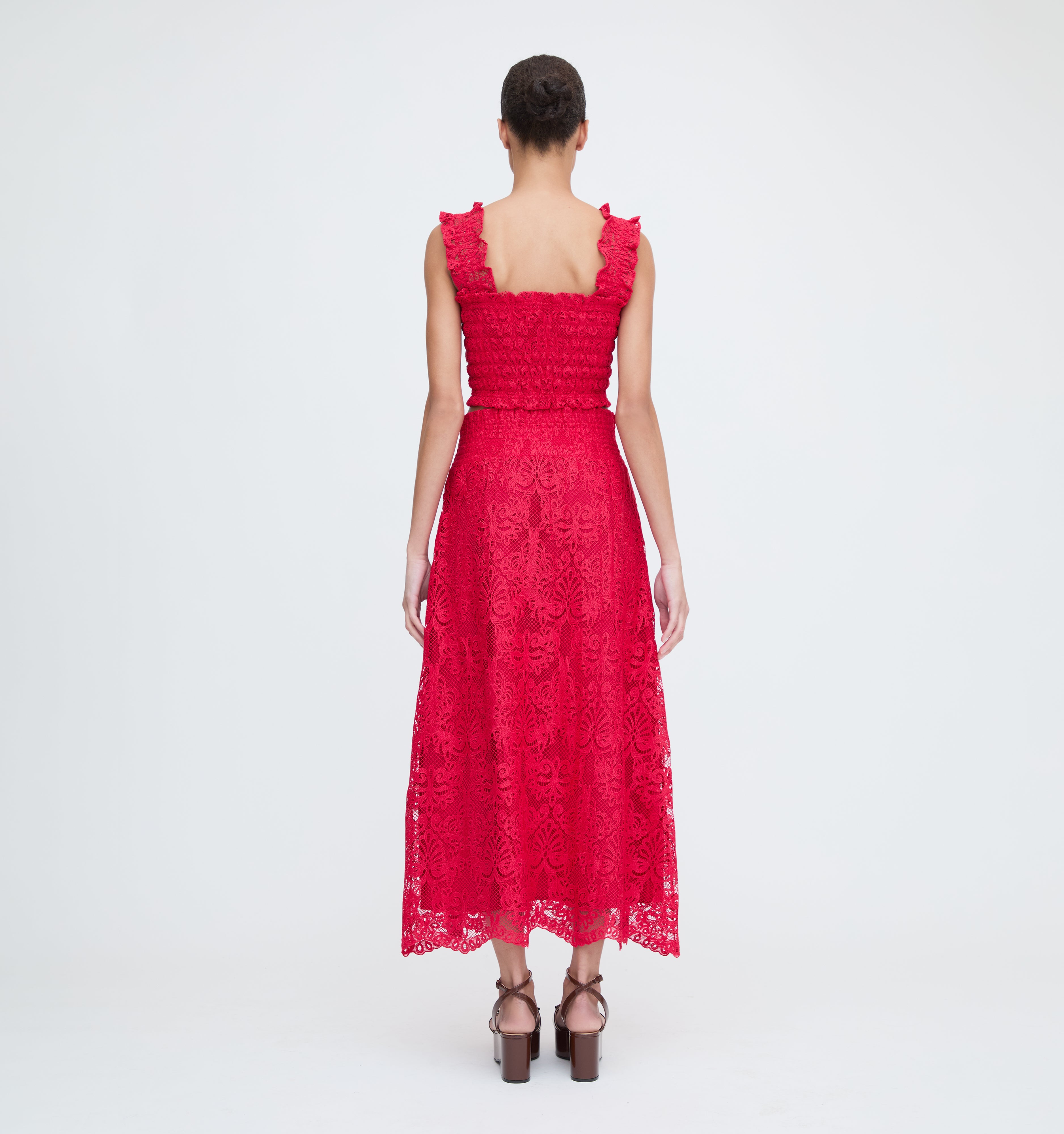 The Azalea Nap Top - Cerise Lace