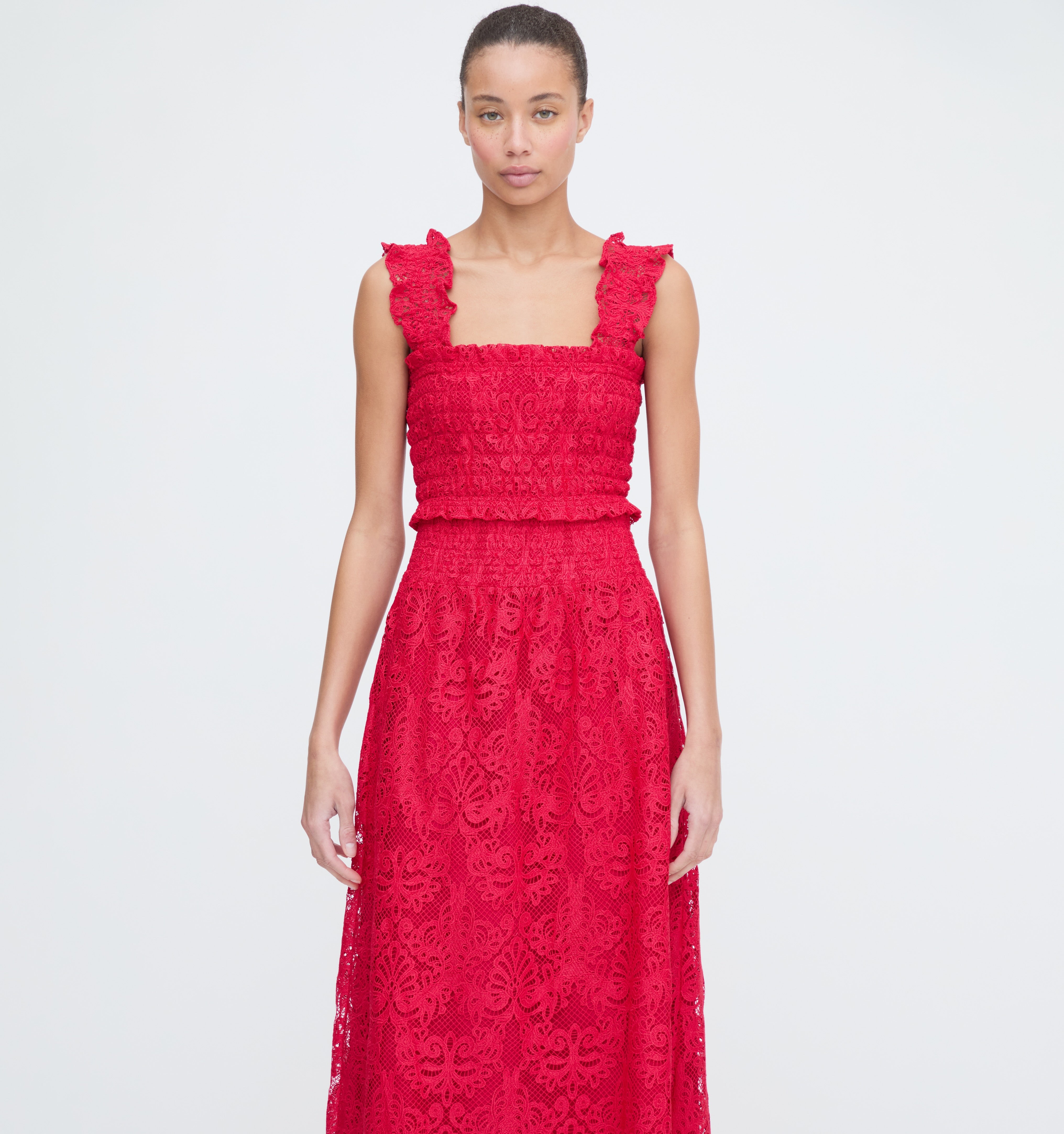 The Azalea Nap Top - Cerise Lace