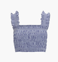 The Azalea Nap Top - Navy Gingham – Hill House Home