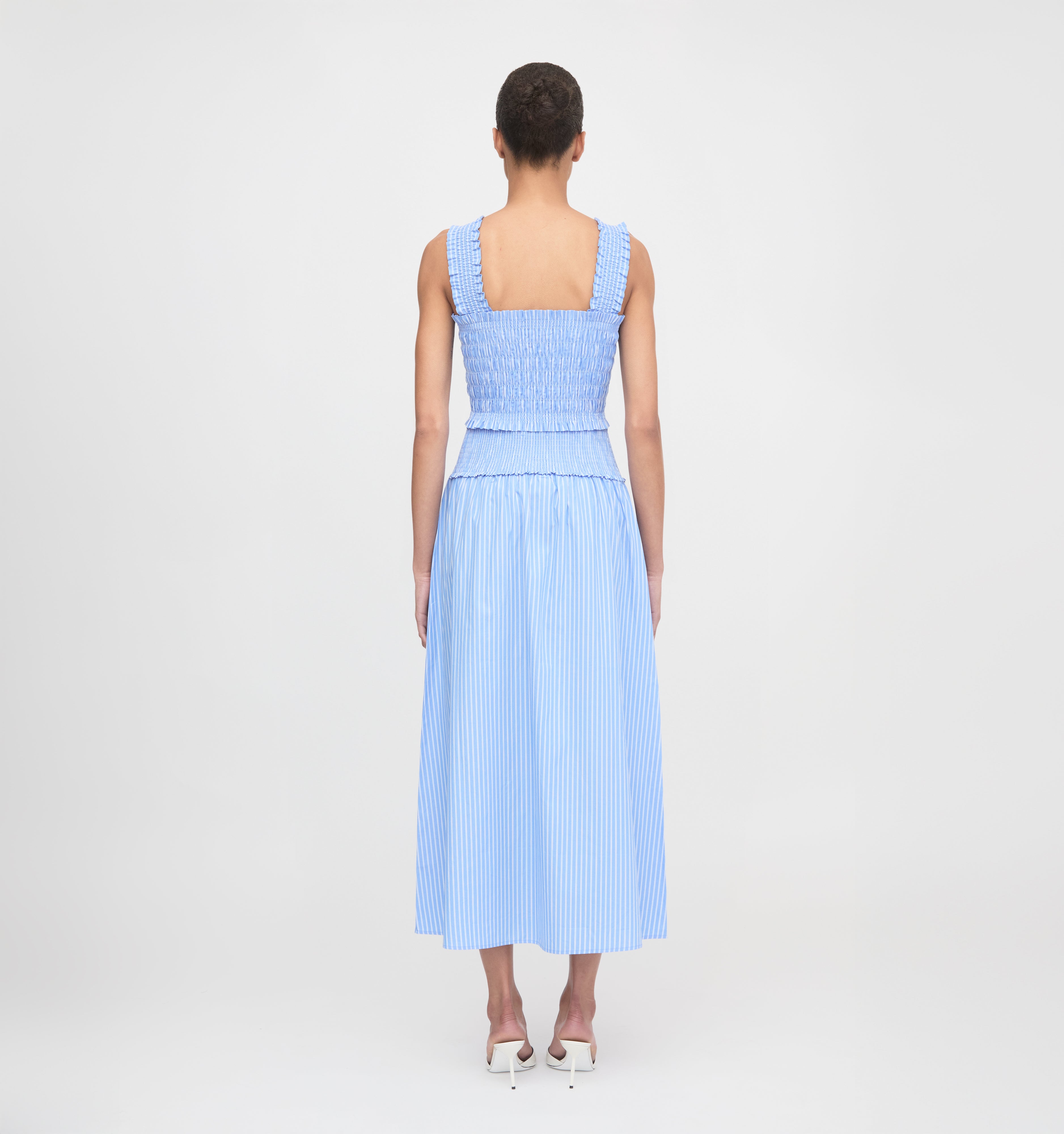 The Delphine Nap Skirt - Blue Stripe – Hill House Home