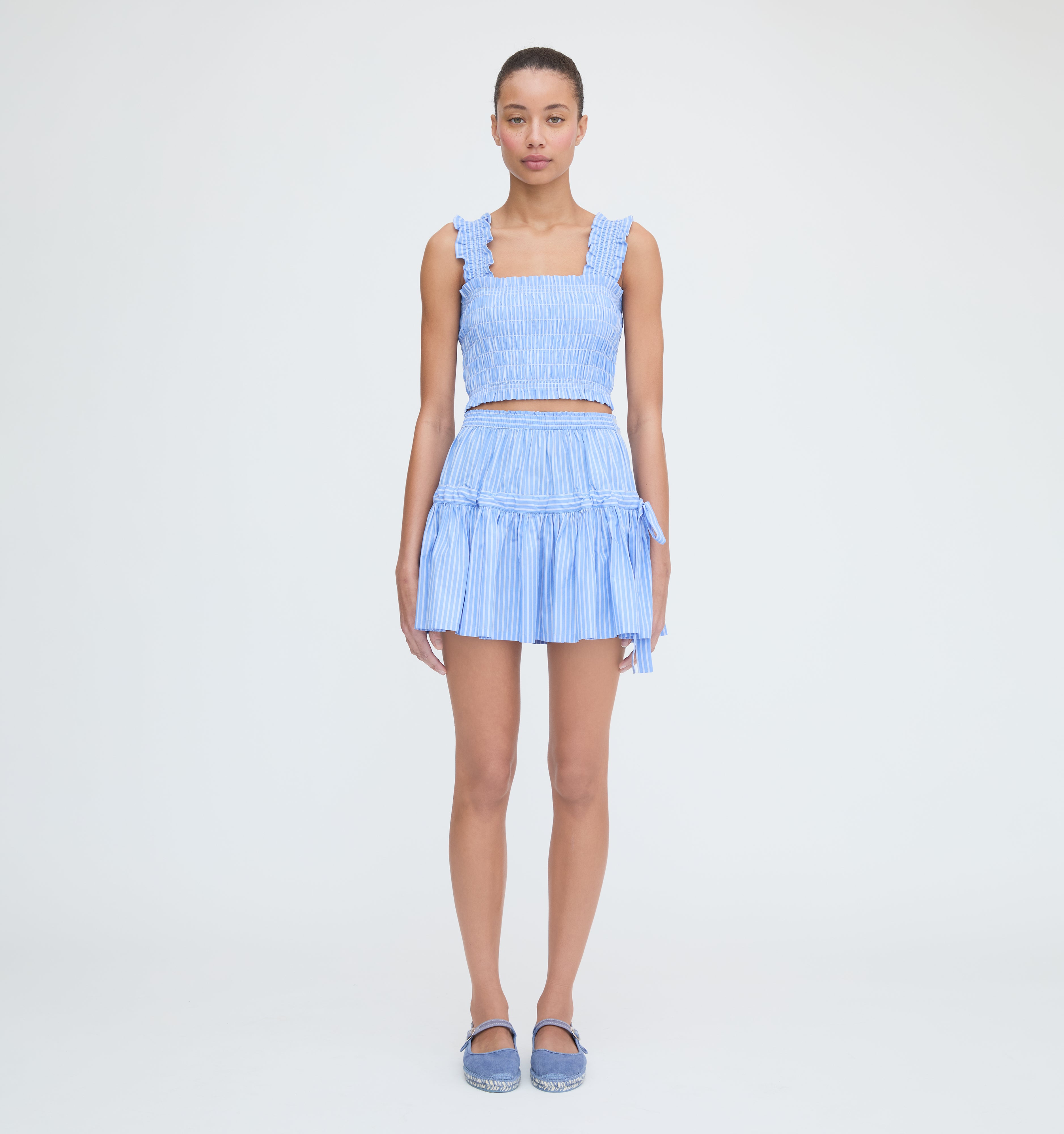 The Chelsea Skirt - Blue Stripe – Hill House Home