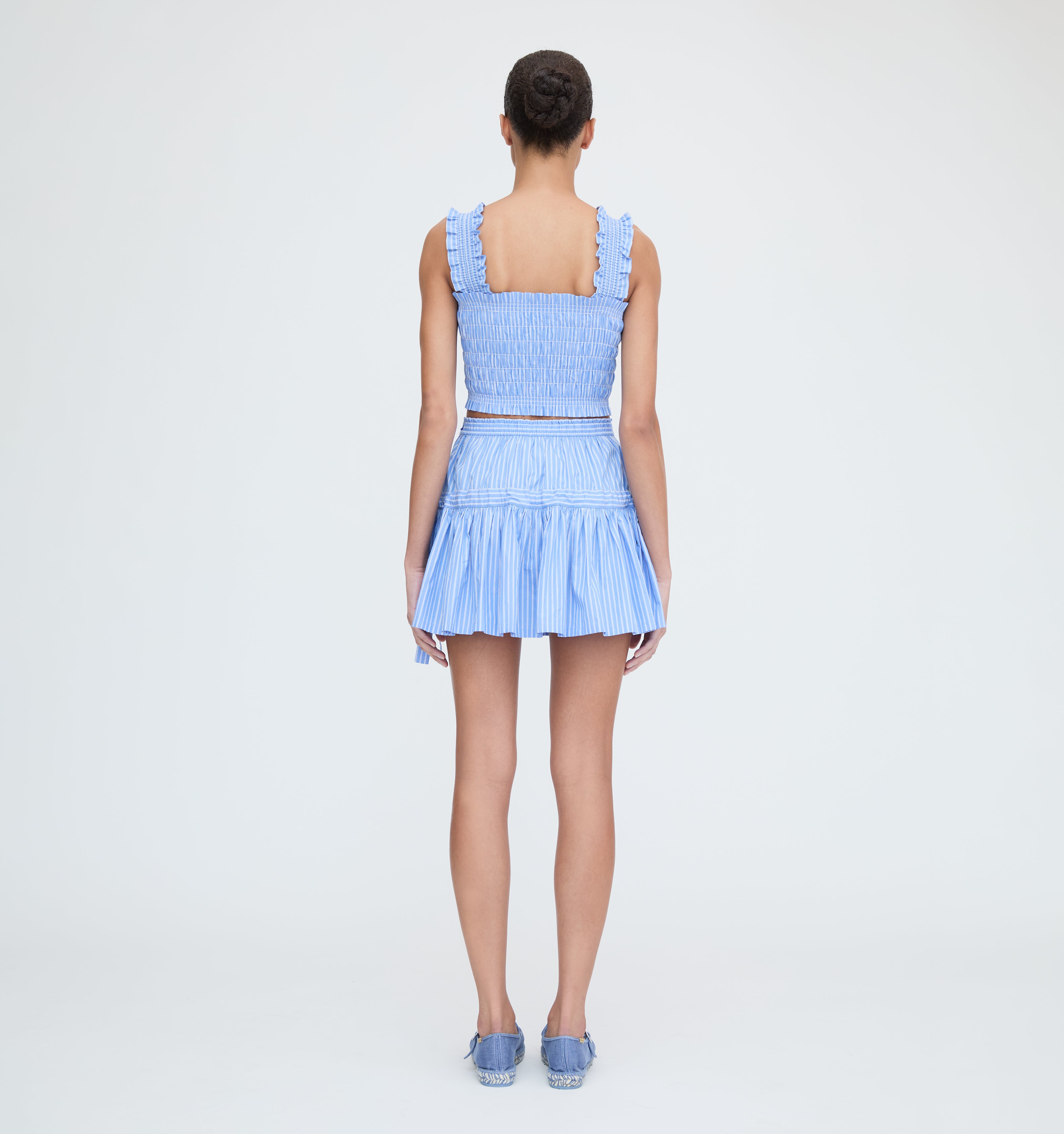 The Chelsea Skirt - Blue Stripe