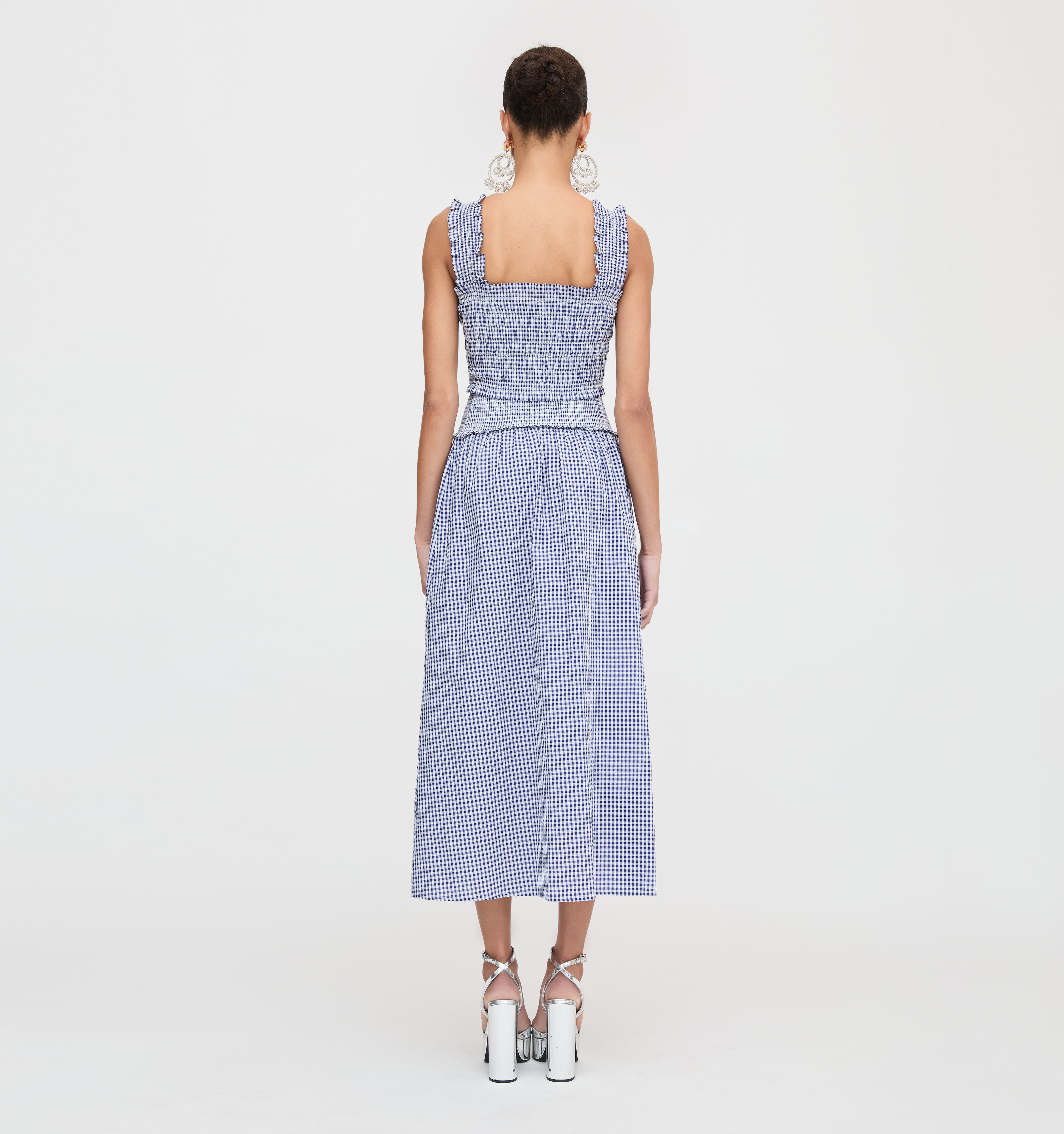 The Azalea Nap Top - Navy Gingham