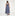 The Delphine Nap Skirt - Navy Trailing Fern