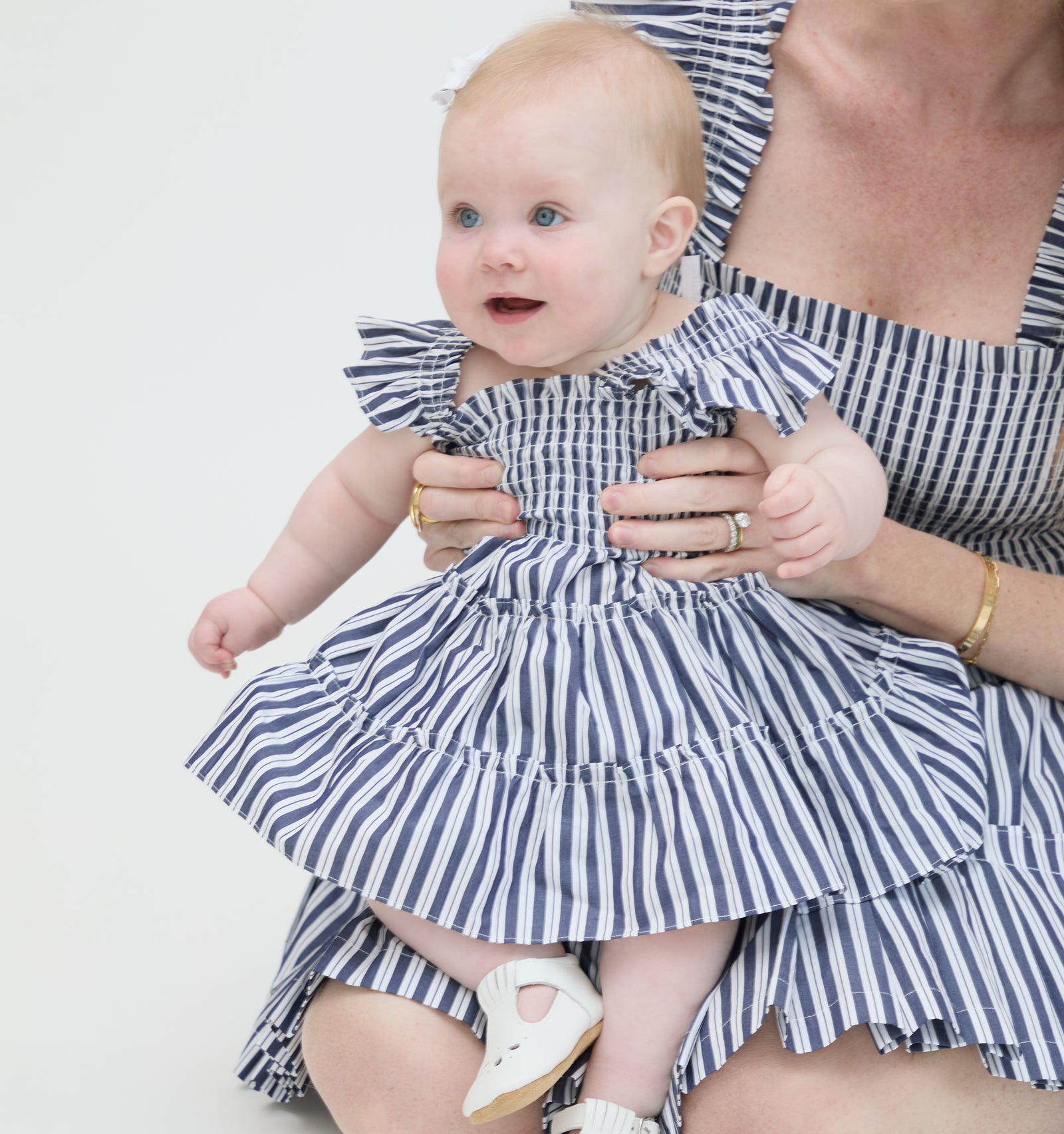 The Baby Ellie Nap Dress - Navy Stripe