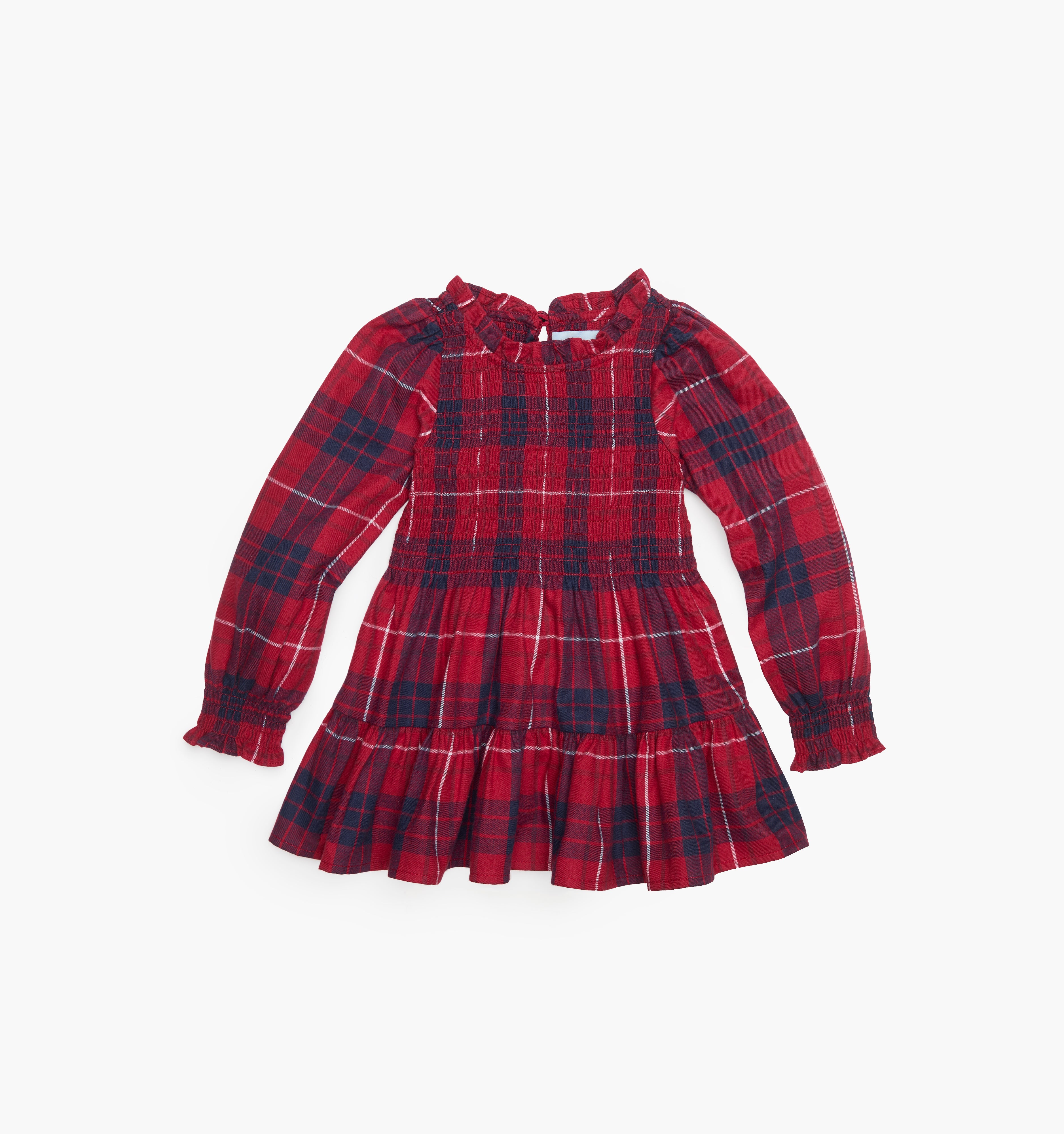 The Tiny Viviana Nap Dress - Cherry Tartan
