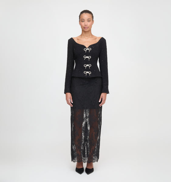 The Lark Skirt - Black Lace – Hill House Home