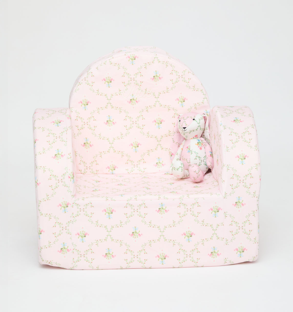 The Nursery Bunny in Light Pink Trellis color: Light Pink Trellis 
