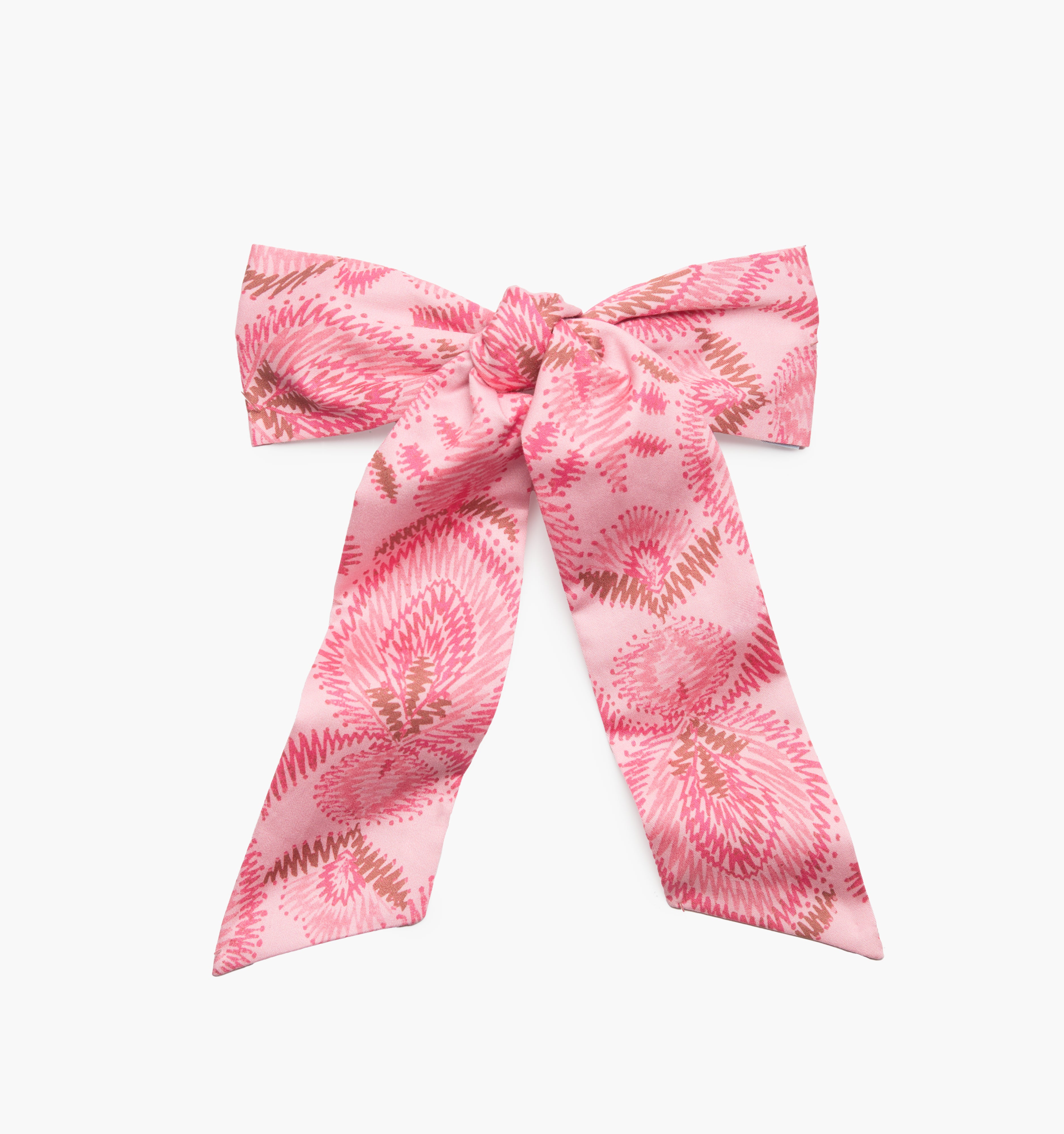 The Belle Bow - Pink Palm Ikat