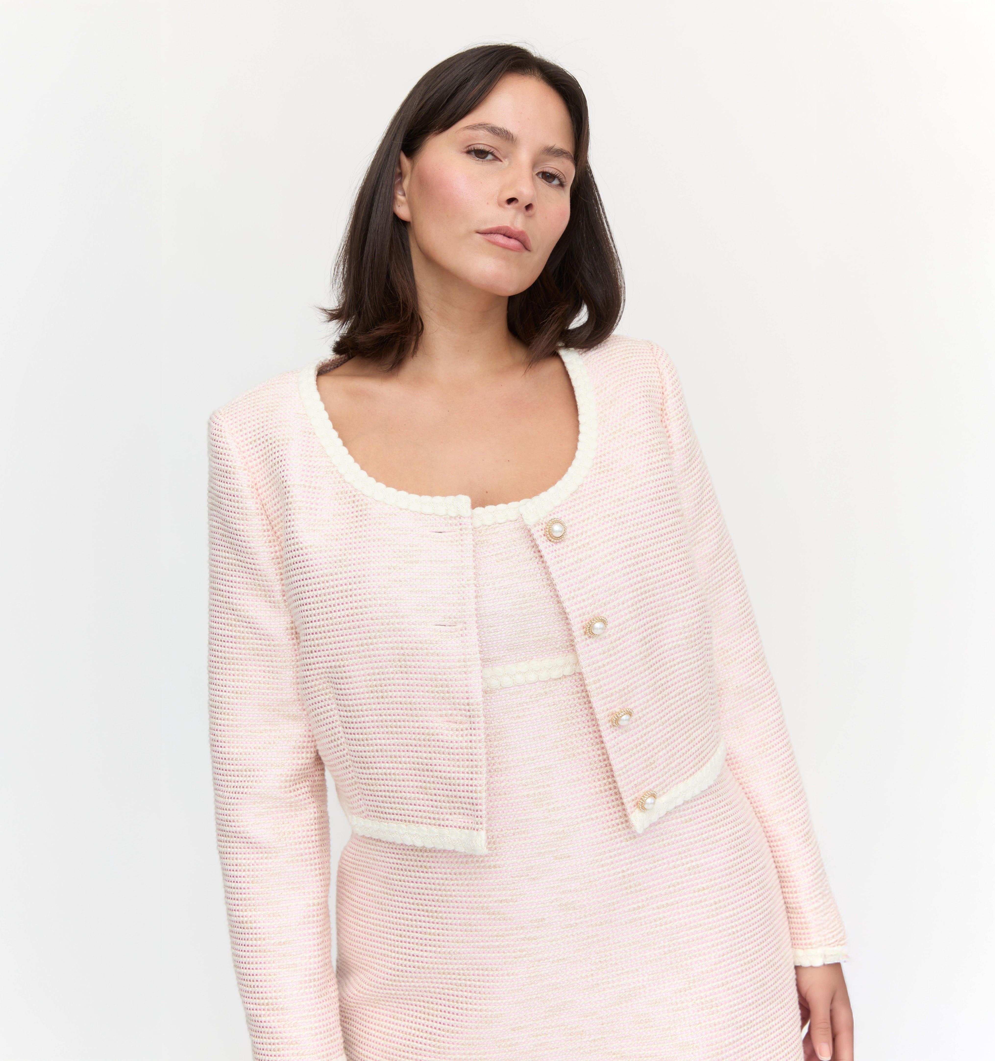 The Bernadette Jacket - Rose Tweed