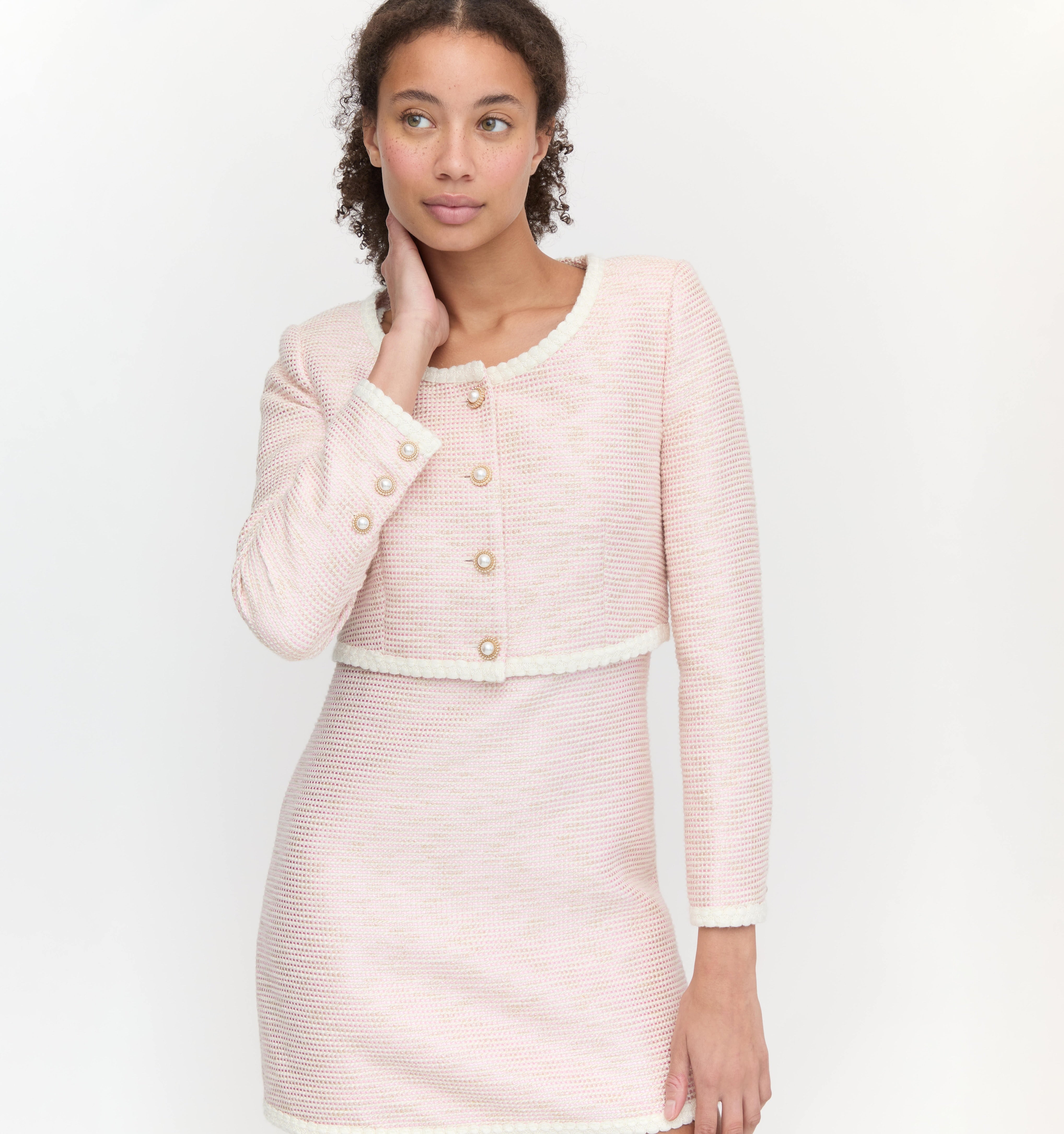 The Bernadette Jacket - Rose Tweed