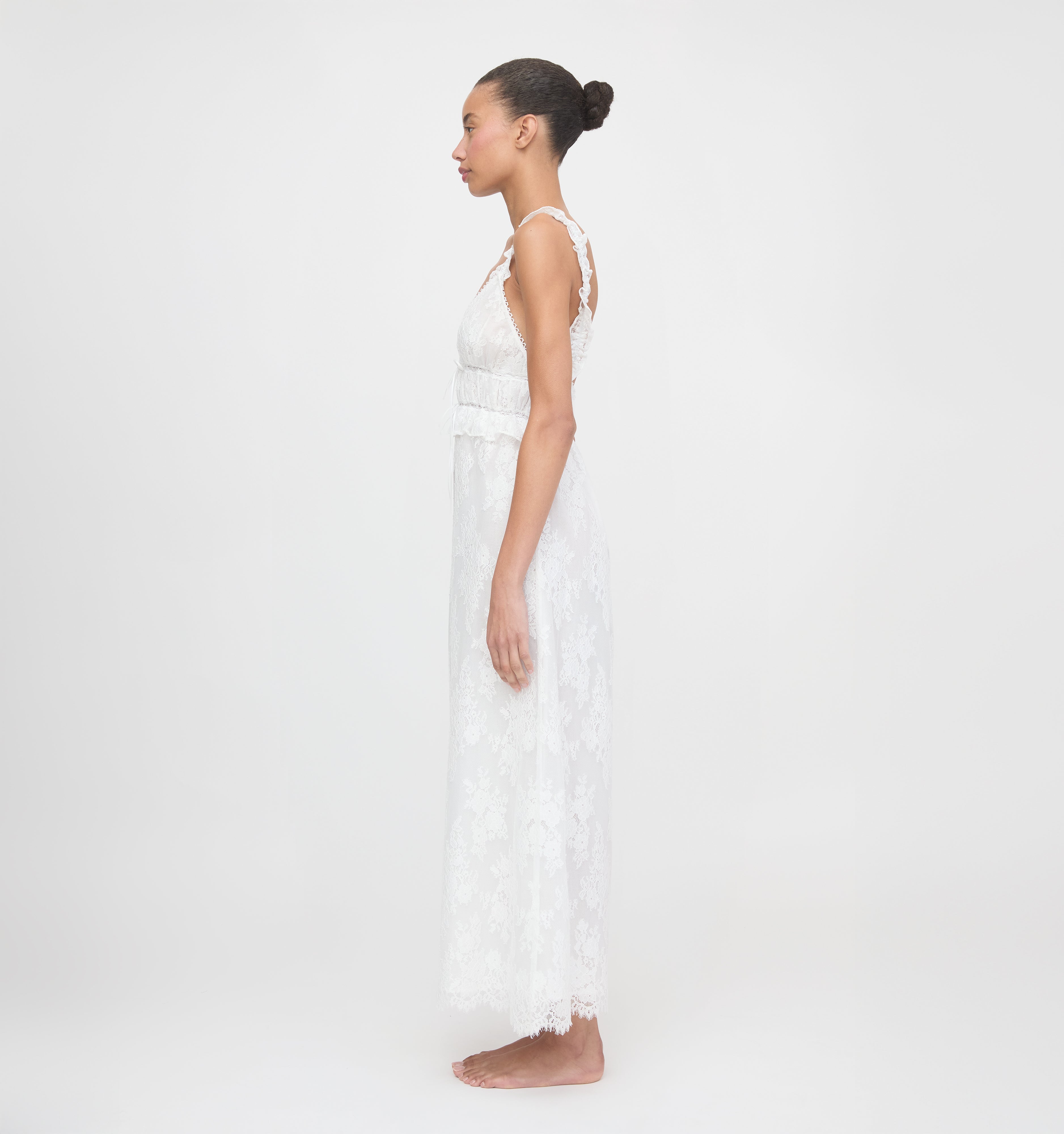 The Bonnie Nightgown - White Magnolia Lace