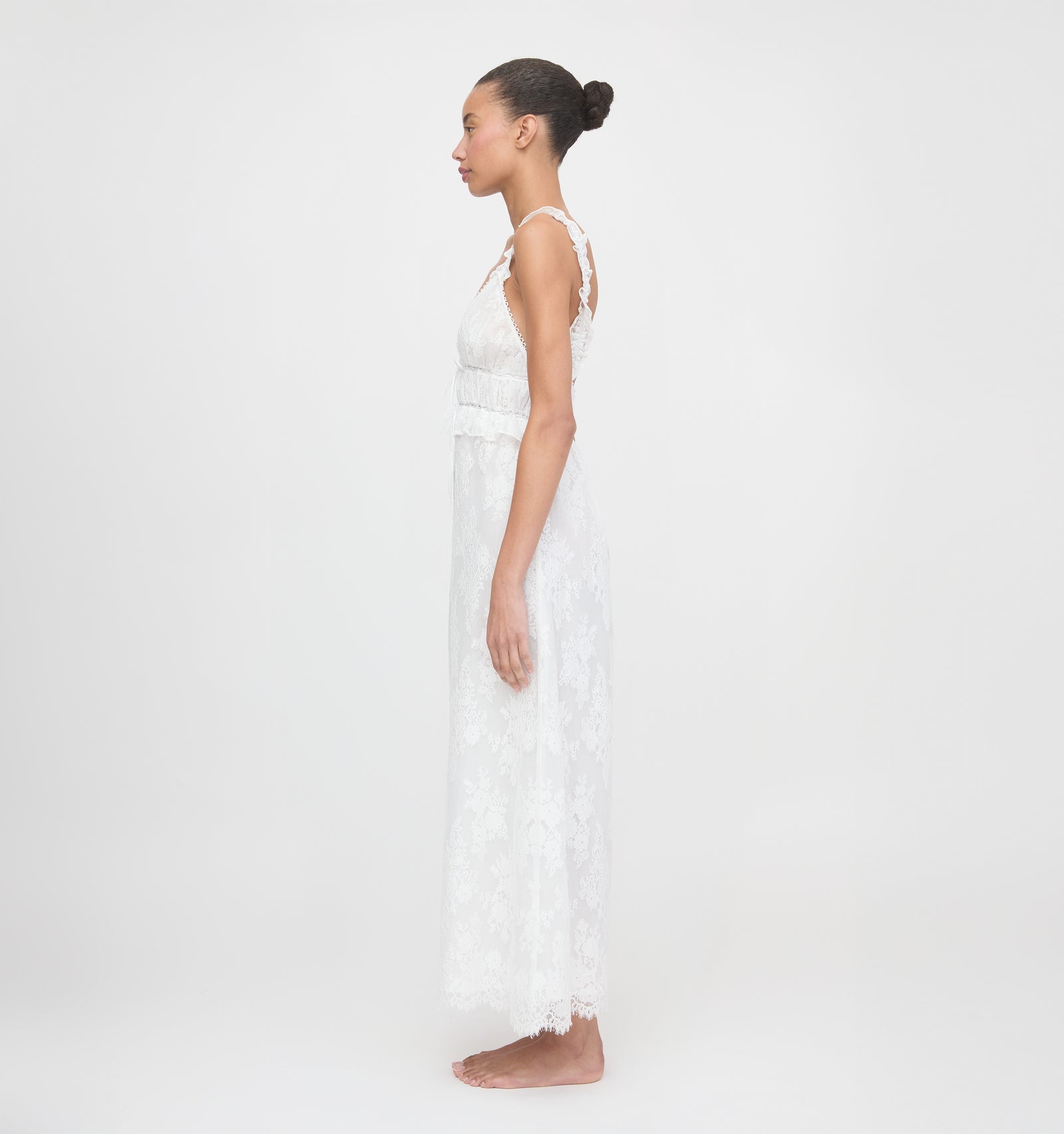 The Bonnie Nightgown | White Magnolia Lace / XL | Hill House Home