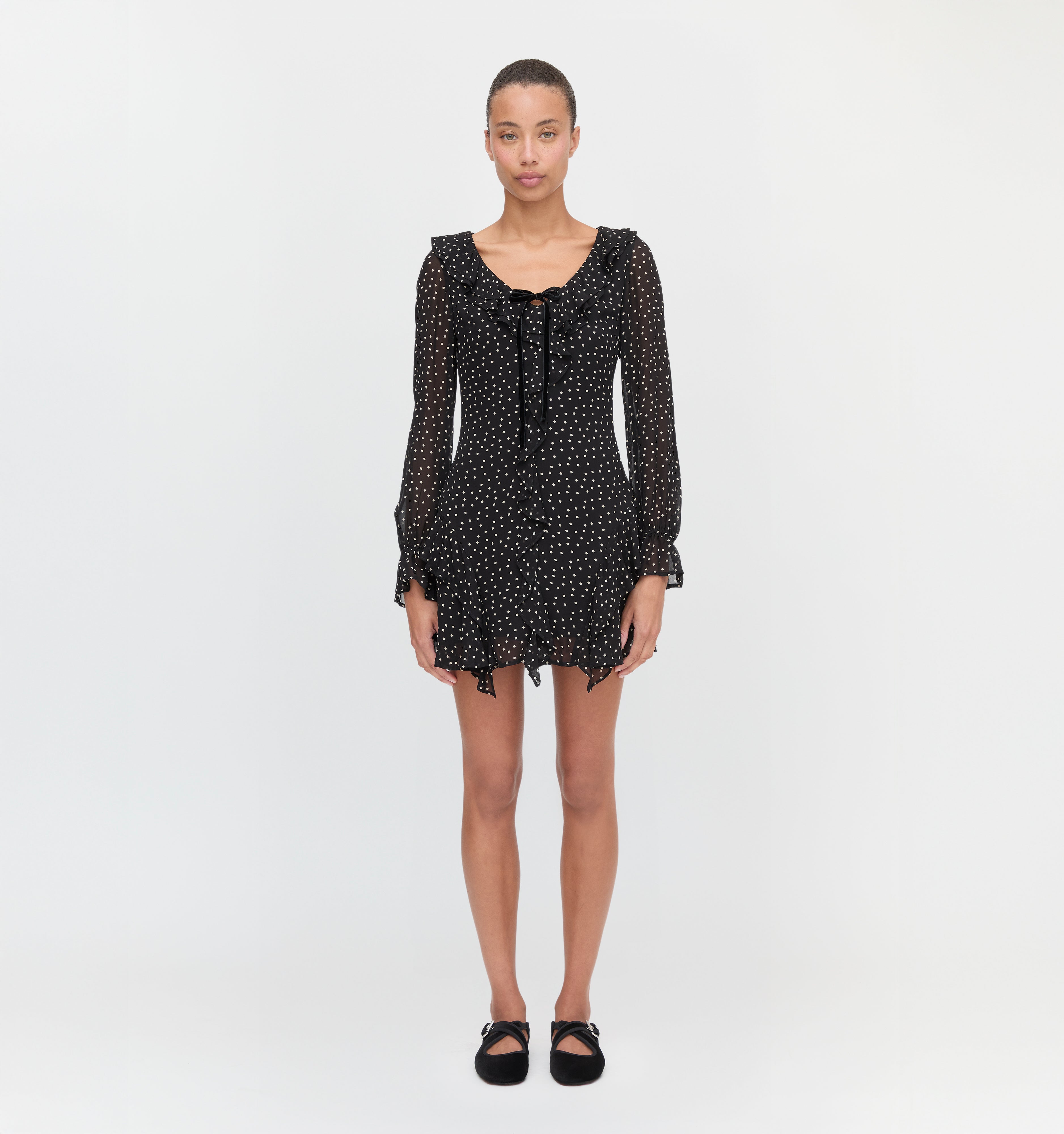 The Bridget Dress - Black Polka Dot