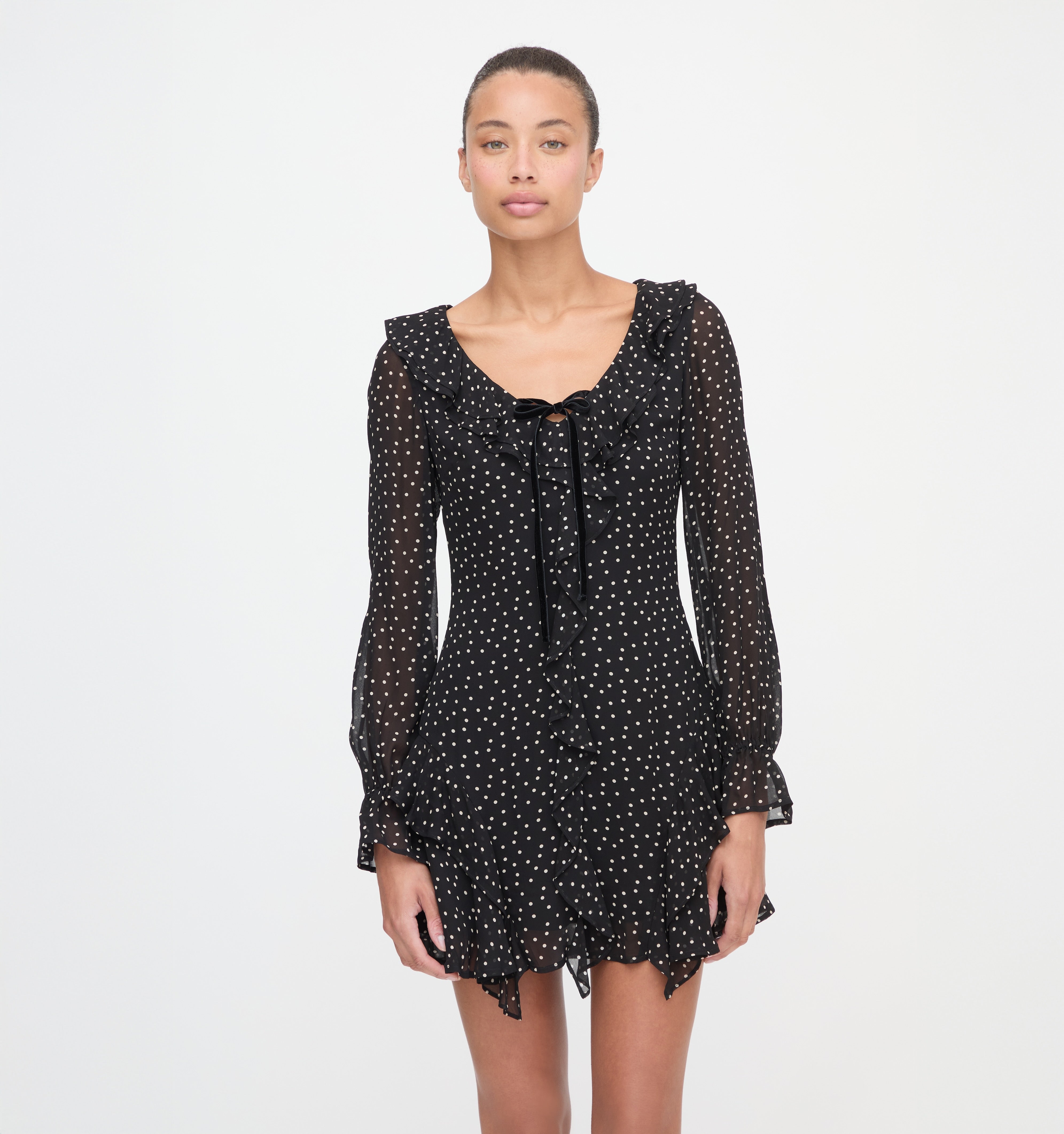 The Bridget Dress - Black Polka Dot