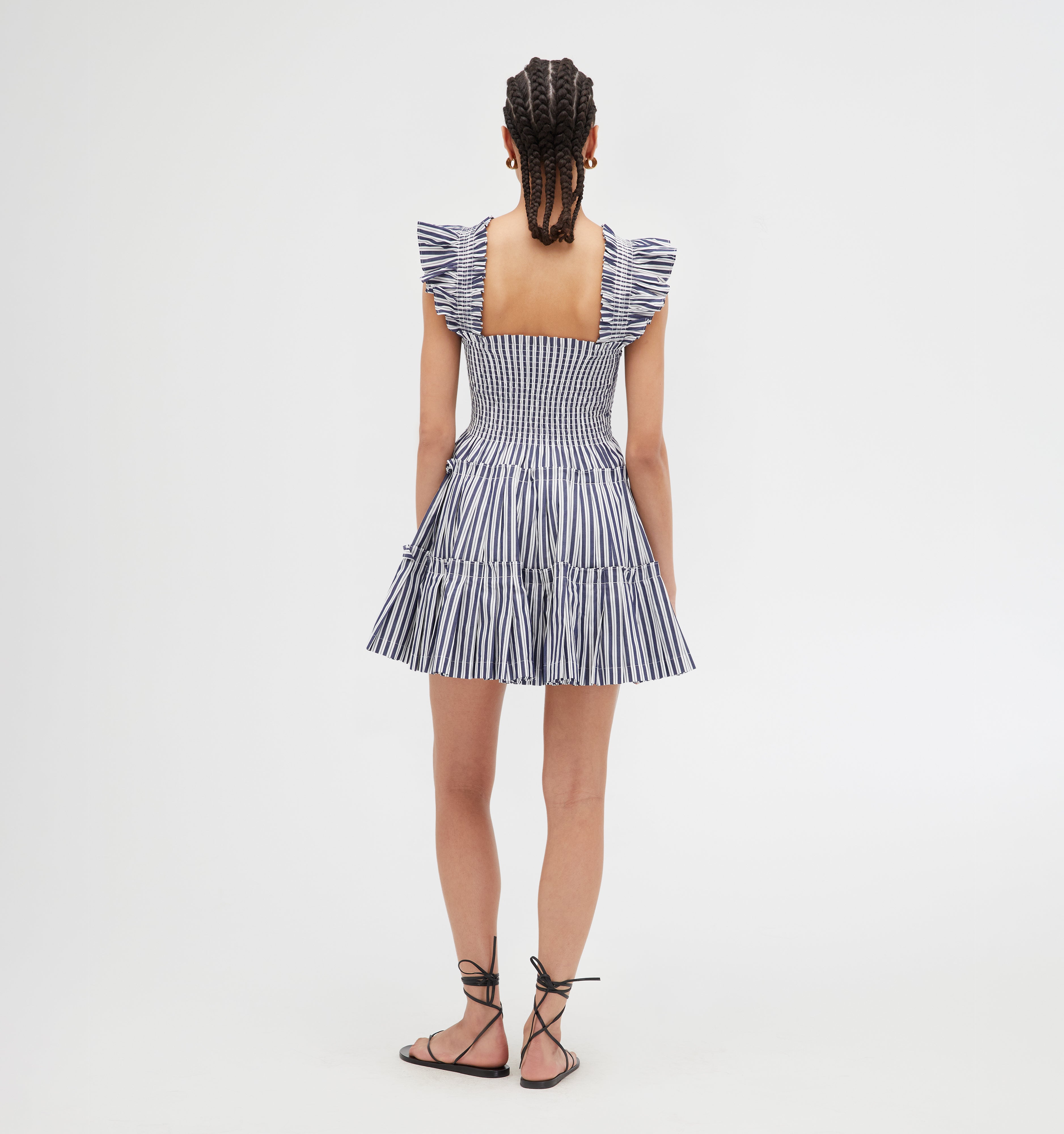 The Charlotte Nap Dress - Navy Stripe