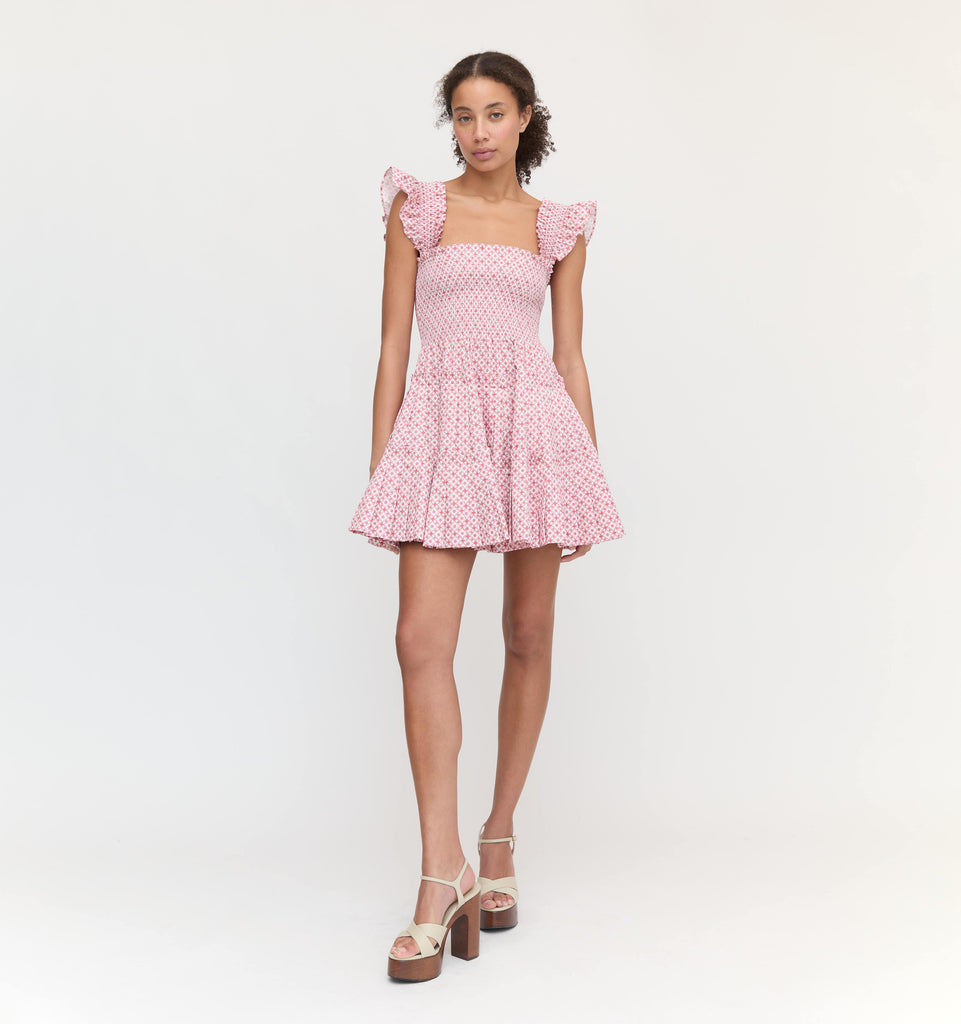 The Charlotte Nap Dress - Rose Circular Lattice – Hill House Home