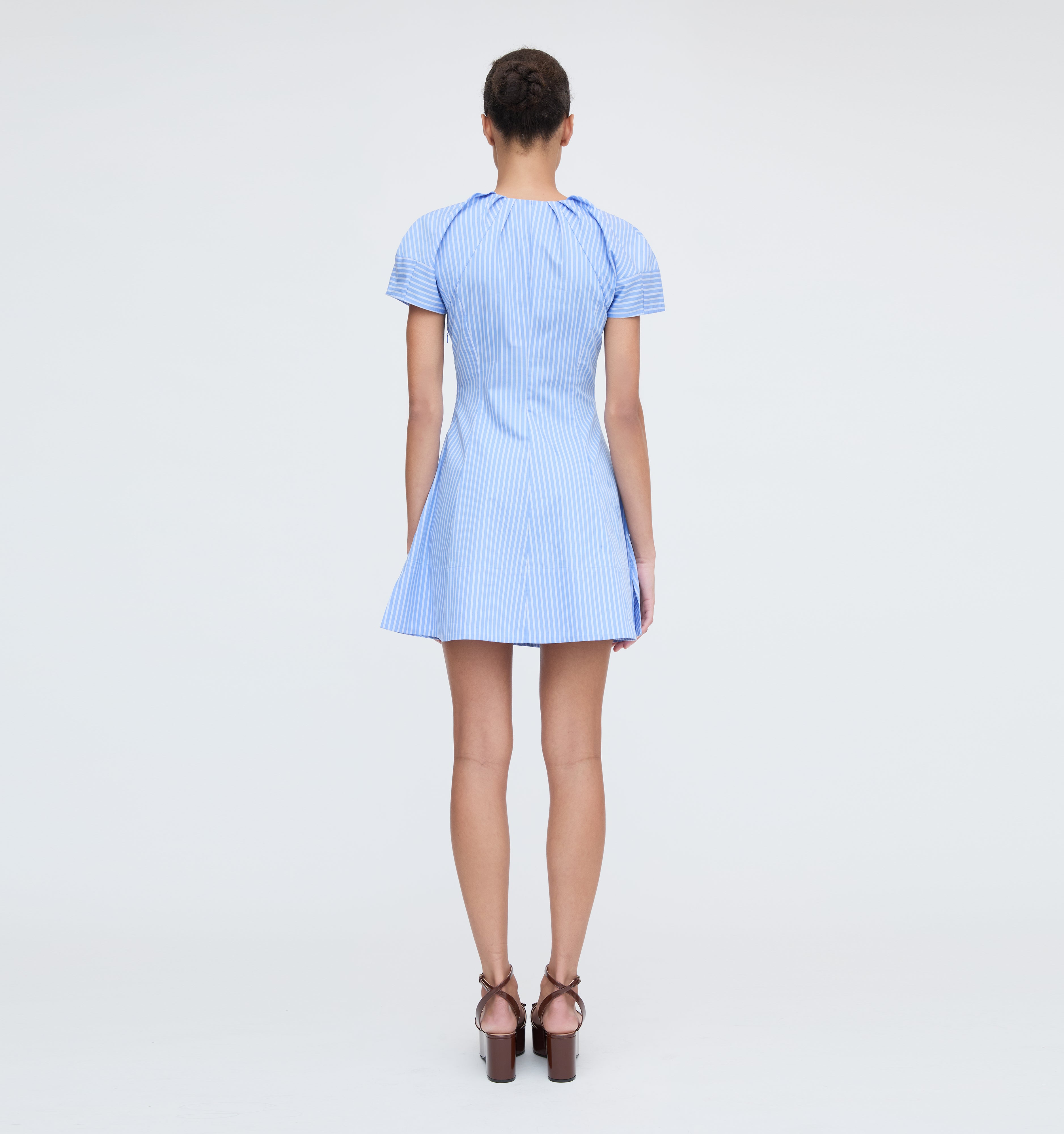 The Claudine Dress - Blue Stripe