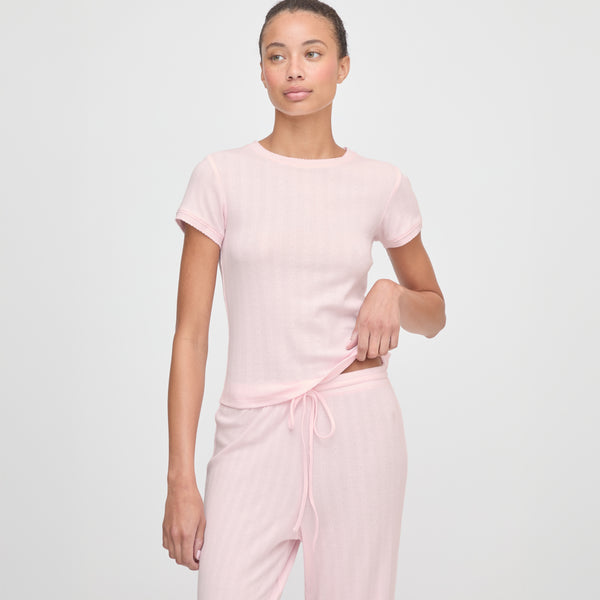 The Cleo Pointelle Set - Light Pink – Hill House Home