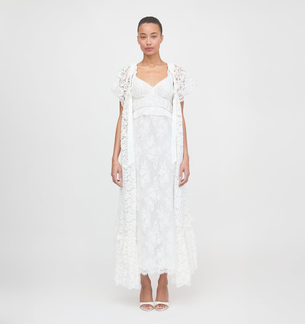 lace mother of the bride dresses uk Hellymoon Women Dusty Blue Lace Mother of The Bride Dress Chiffon Round  Neck 3/4 Sleeve Long Wedding Guest Dress – hellymoonuk main image 1