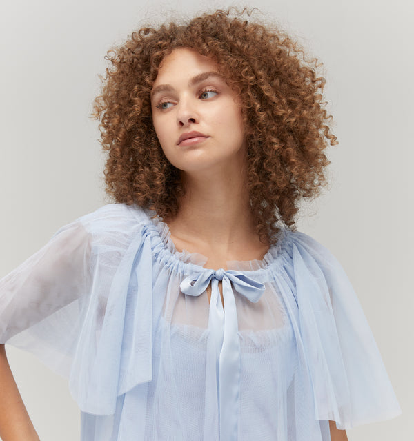 The Tulle Coco Duster - Powder Blue Tulle – Hill House Home