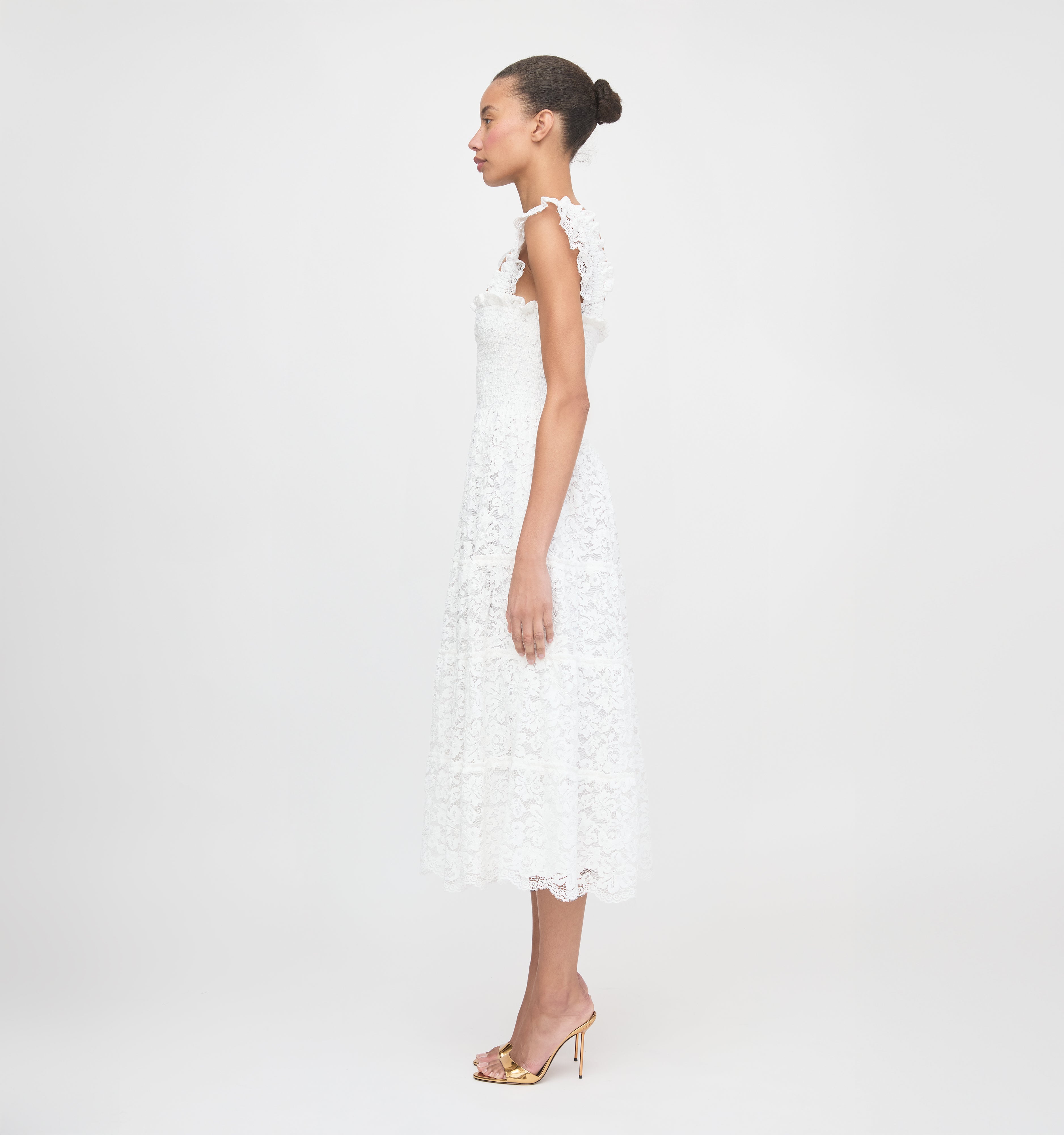 The Lace Ellie Nap Dress - White Fleur Lace