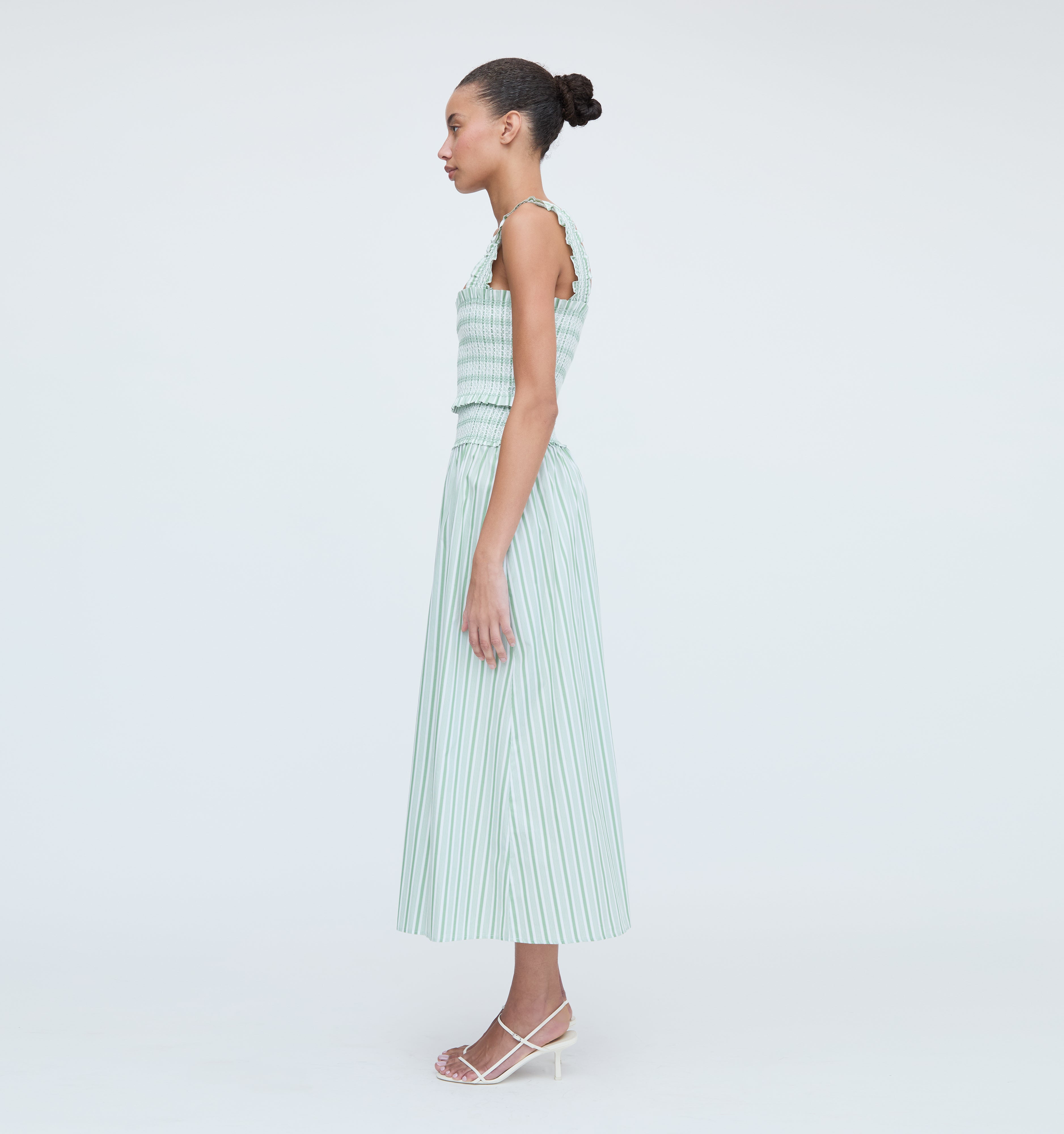 The Azalea Nap Top - Apple Green Stripe