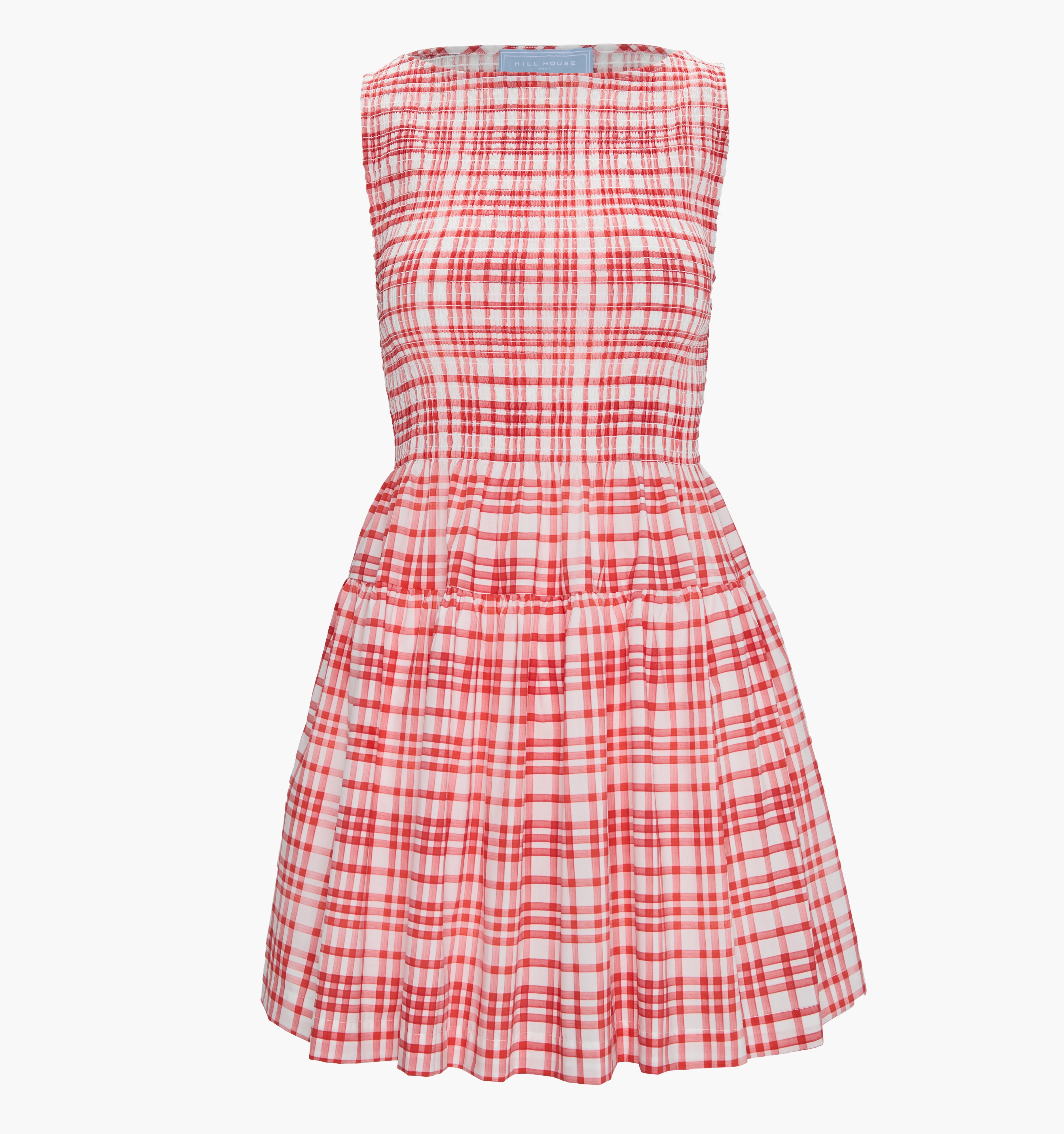 The Cosima Mini Nap Dress - Cherry Watercolor Gingham – Hill