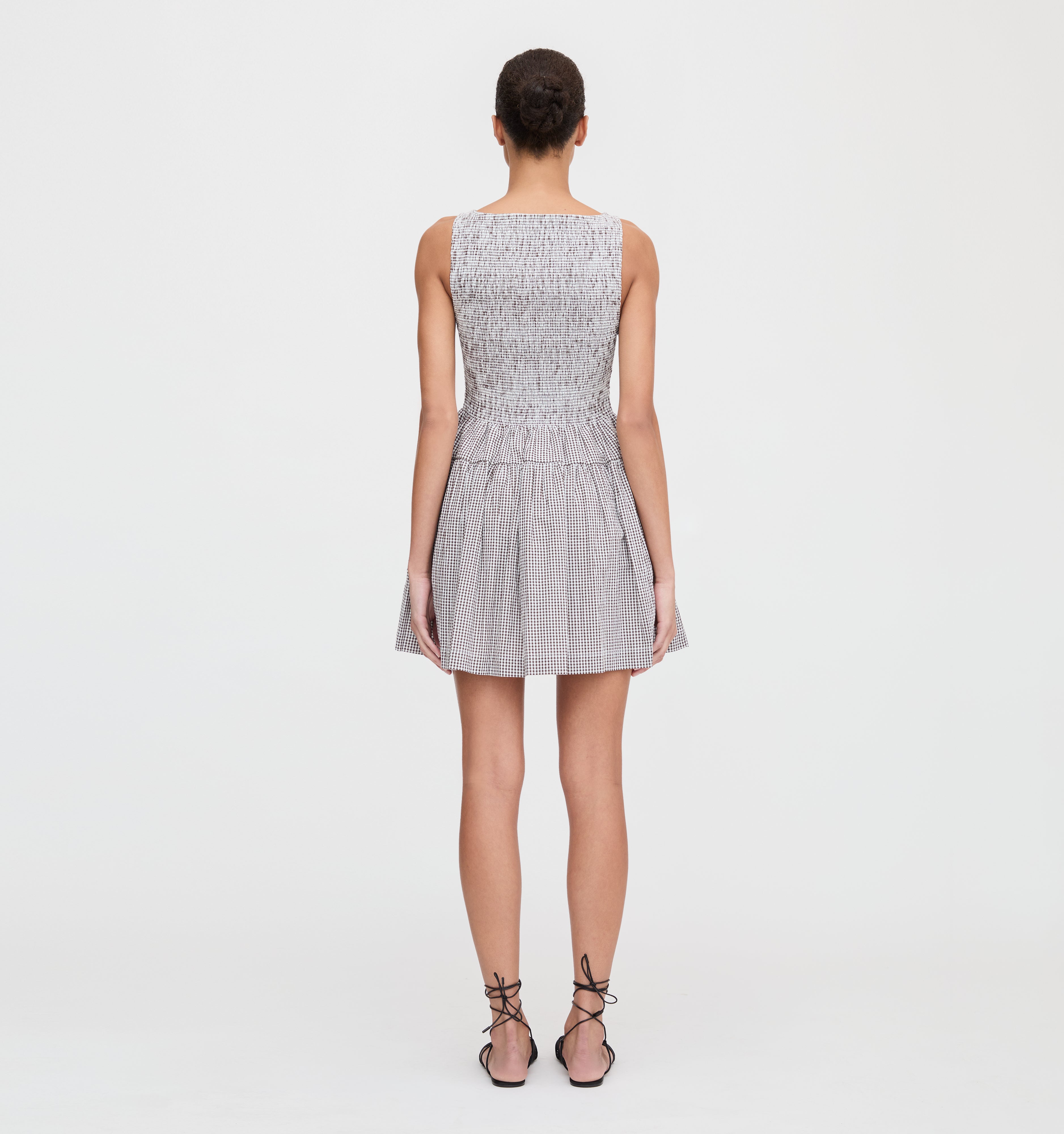 The Cosima Mini Nap Dress - Chocolate Gingham