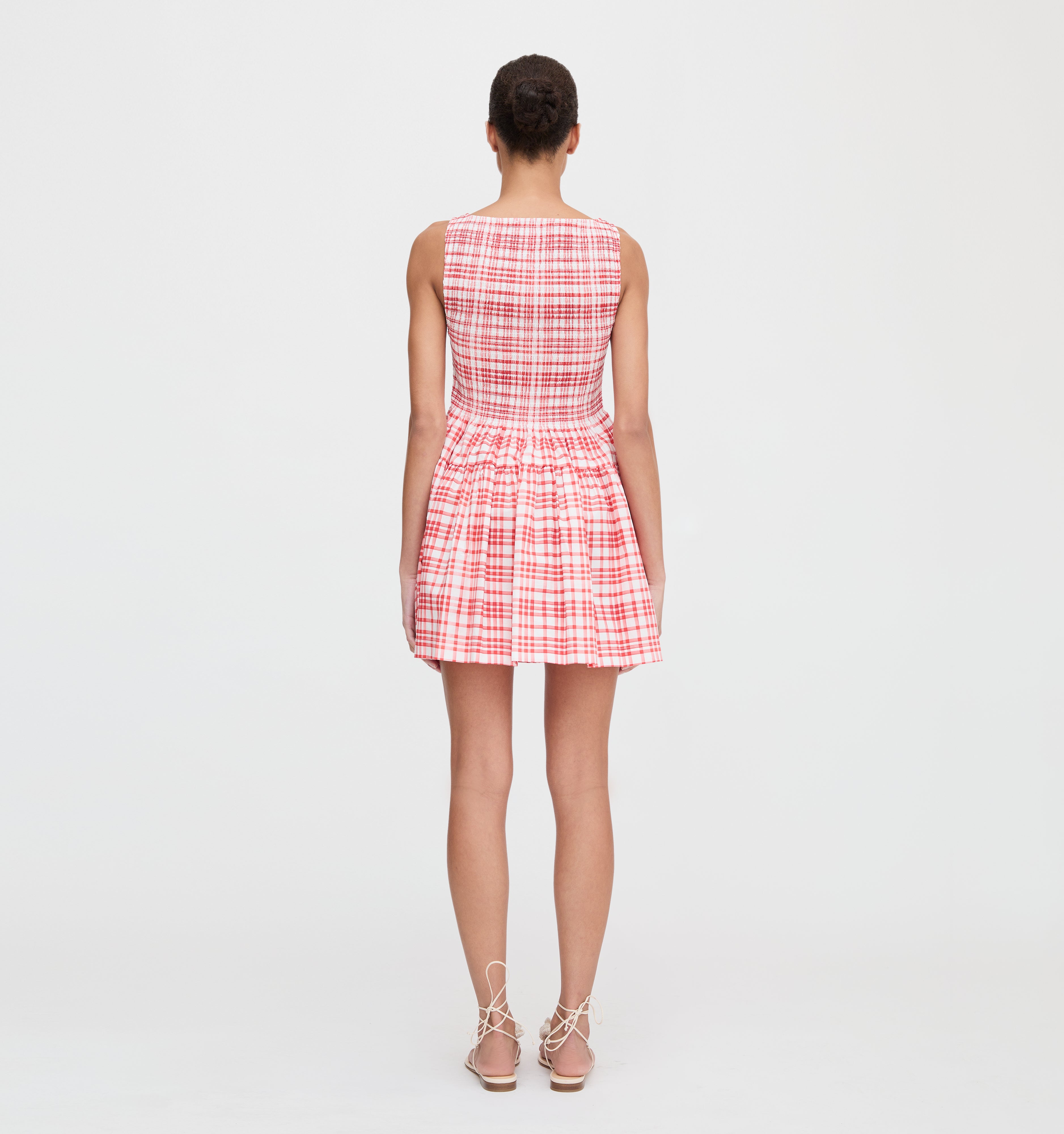 The Cosima Mini Nap Dress - Cherry Watercolor Gingham