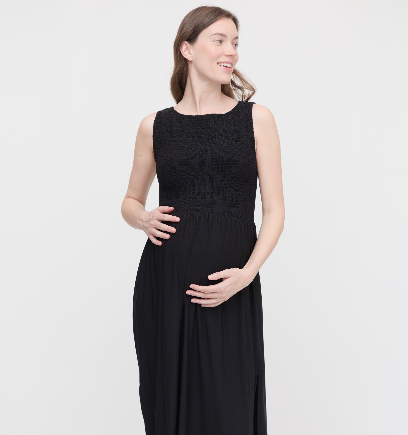 The Maternity Cosima Nap Dress Black Jersey | XXXL | Hill House Home